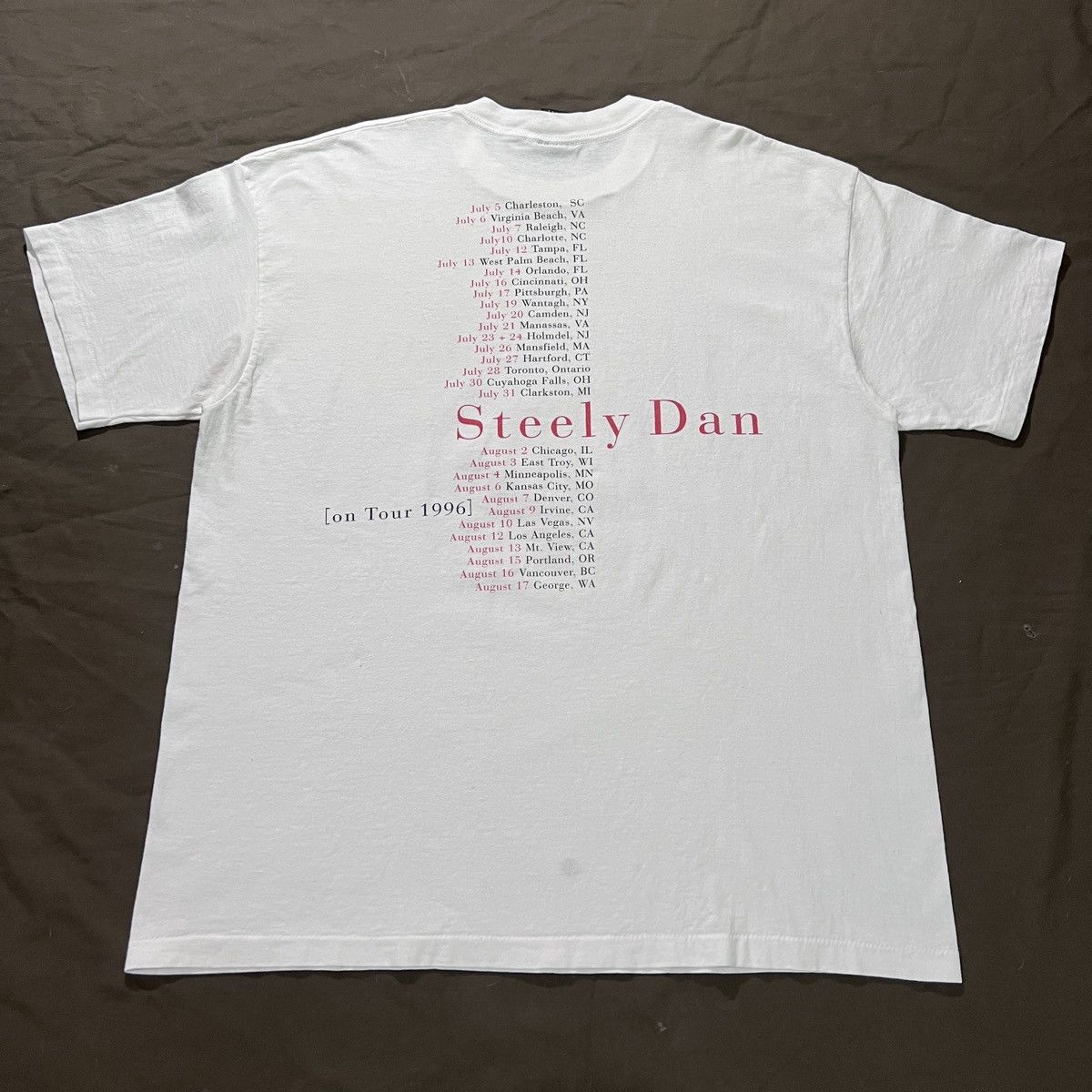 Band Tees Vintage 90s 1996 STEELY DAN Tour Promo Tee XL Giant Size US XL / EU 56 / 4 - 9 Thumbnail