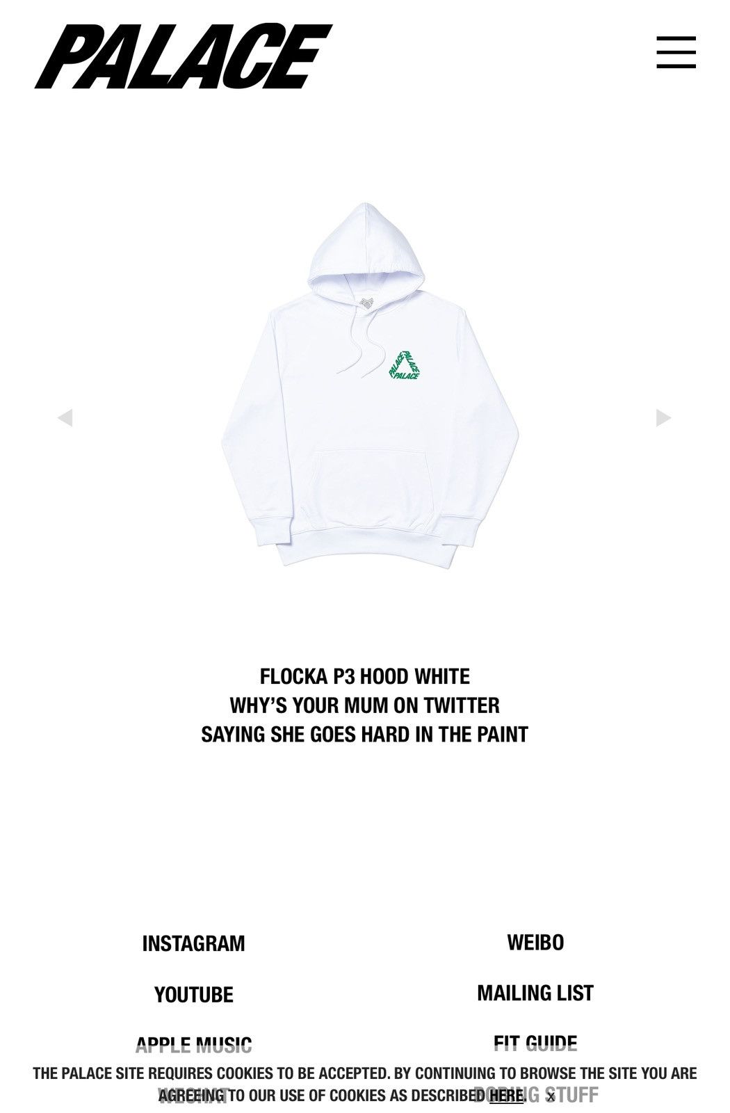 Palace Palace Flocka P3 Hood Size US M / EU 48-50 / 2 - 4 Thumbnail