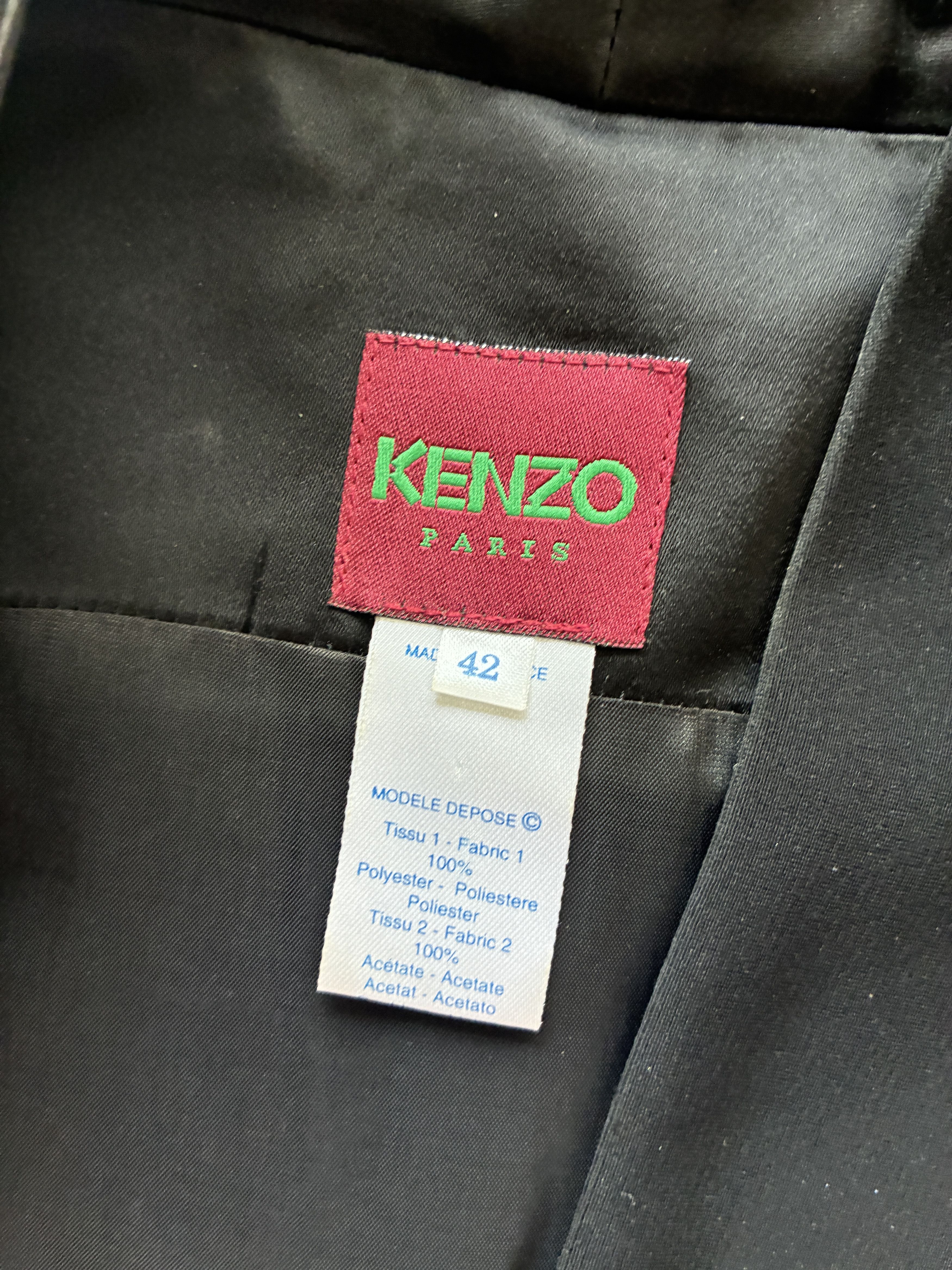 Kenzo Kenzo black sleeveless button dress 42 or US Large Size L / US 10 / IT 46 - 4 Thumbnail