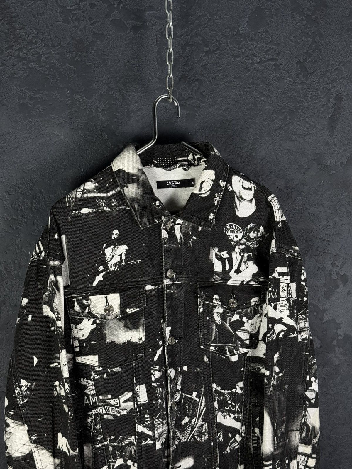 Jaded London Jaded London All Art Rock Band Jacket Denim Men’s Size S Size US S / EU 44-46 / 1 - 2 Thumbnail