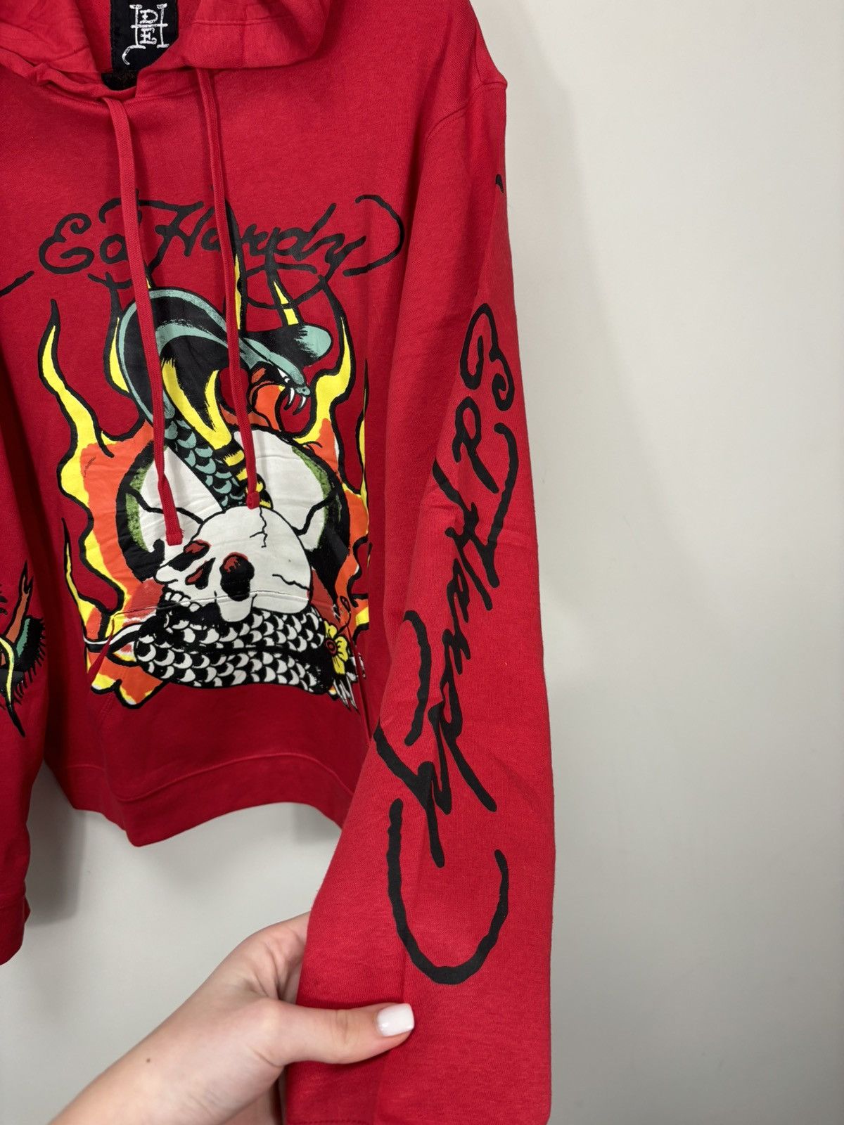 Christian Audigier Ed Hardy Y2K Skull Snake In Fire Big Logo NEW Hype Hoodie Size US M / EU 48-50 / 2 - 14 Thumbnail