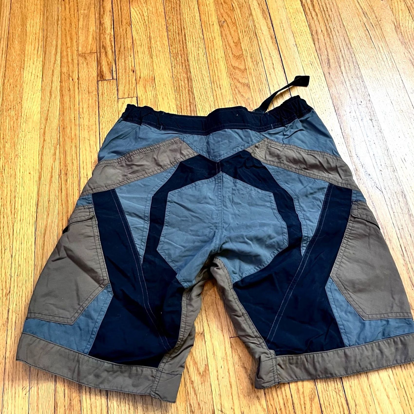 Vintage Trikava Cycle Cargo Shorts Mens Medium Blue Gray Belted Size US 31 - 3 Thumbnail