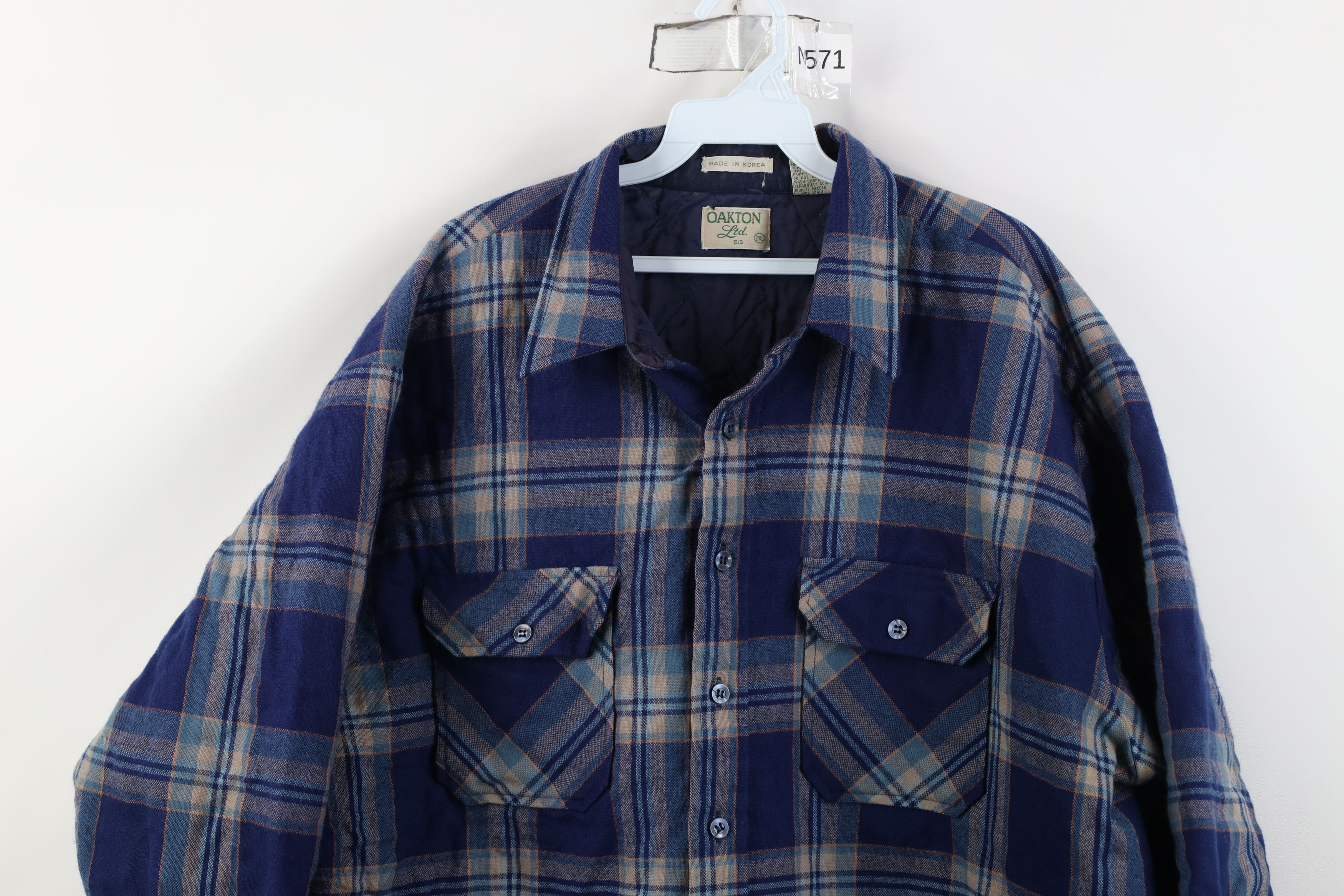 Vintage Vintage 70s 80s Streetwear Button Shirt Jacket Jac Shirt Size US XXL / EU 58 / 5 - 2 Thumbnail