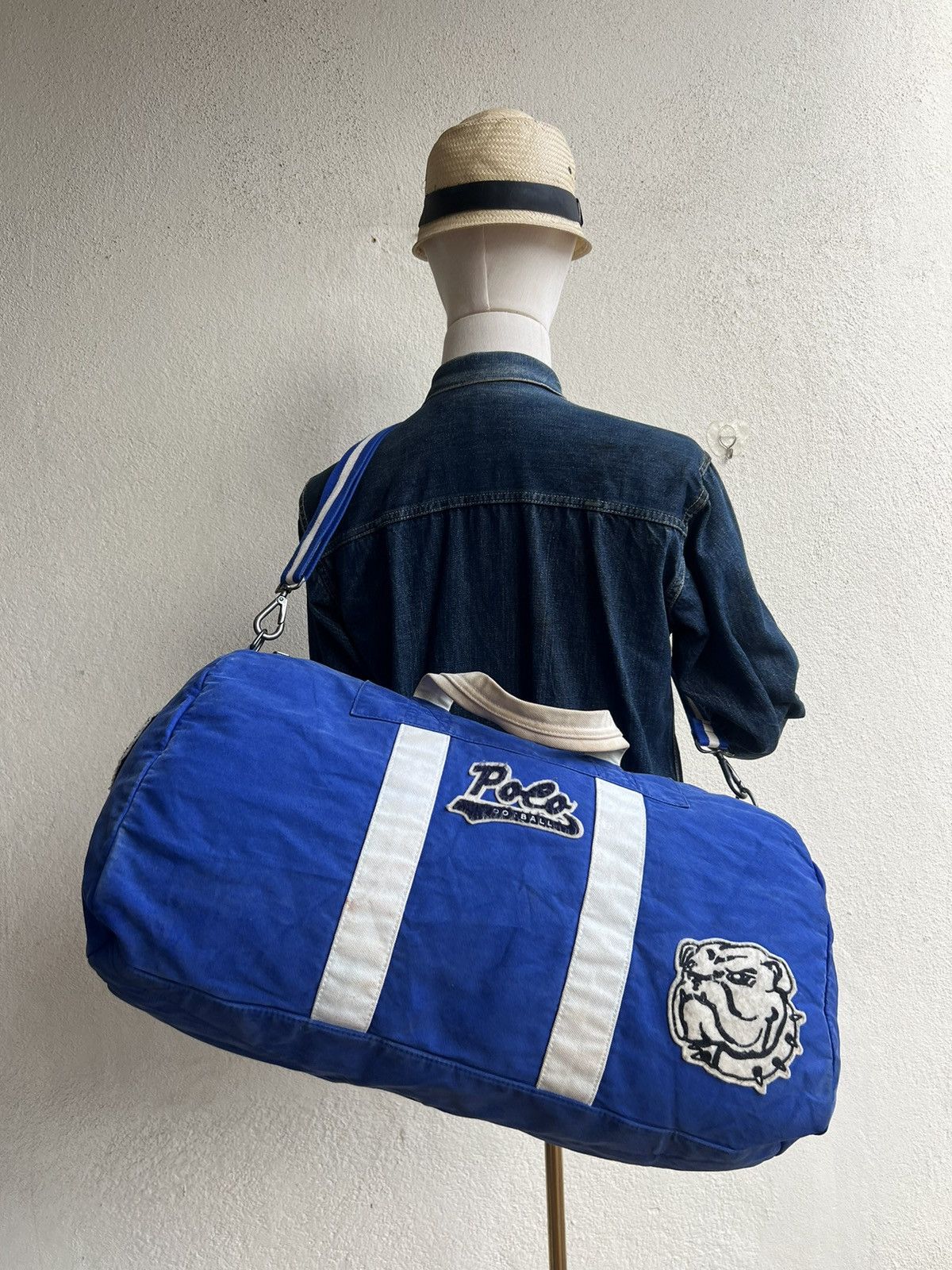 Polo Ralph Lauren Vintage Ralph Lauren Football Muddy Dirty Duffle Teavel Bag Size ONE SIZE - 3 Thumbnail