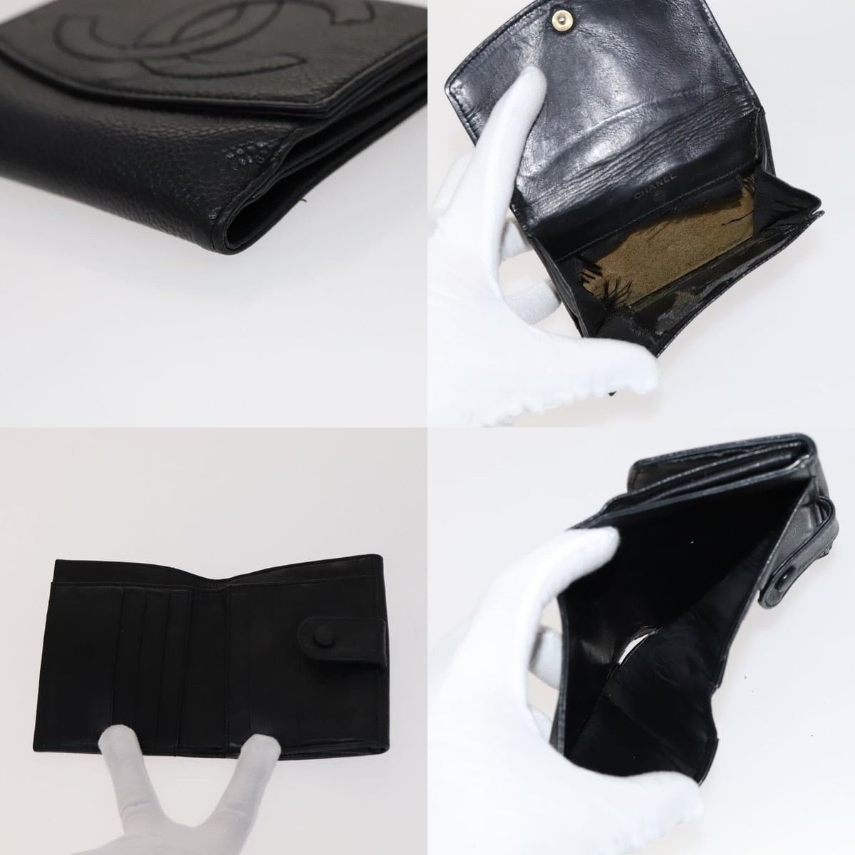 Chanel Chanel Key Case Wallet Caviar Skin Black Pink CC Size ONE SIZE - 4 Thumbnail