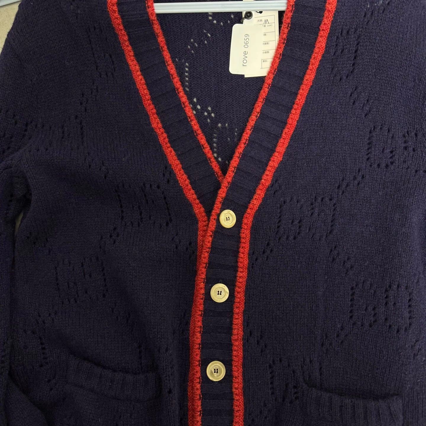 Gucci Gucci/Gucci all-over logo perforated cardigan Size US M / EU 48-50 / 2 - 3 Thumbnail