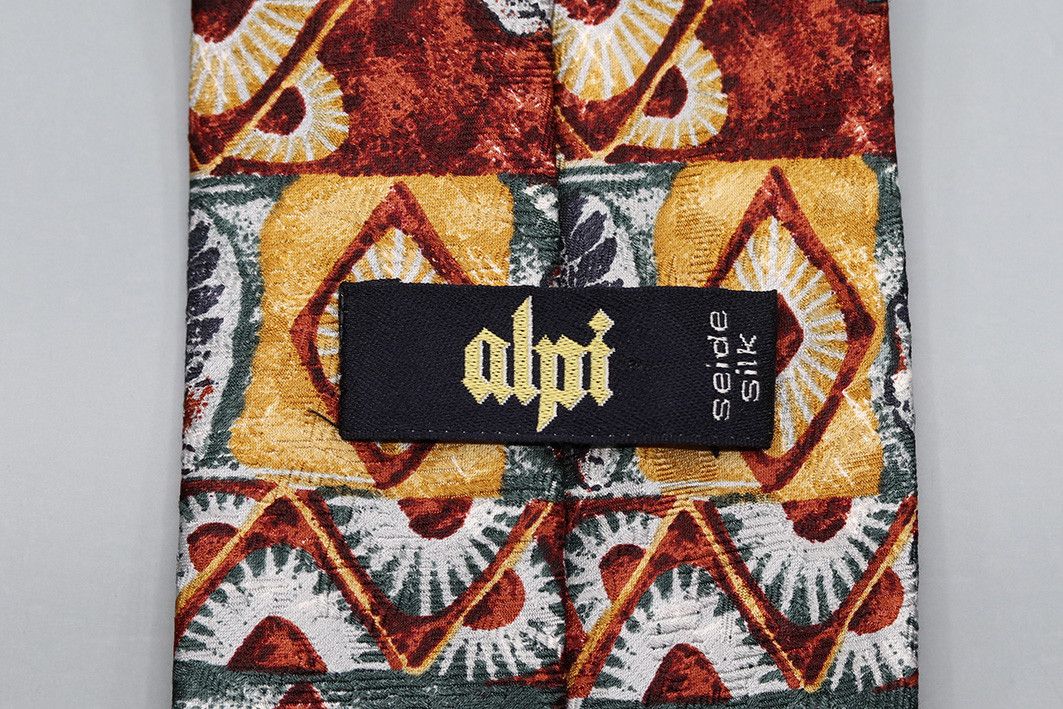 Other Vintage ALPI Silk Tie with Geometric Tribal Pattern Size ONE SIZE - 4 Thumbnail