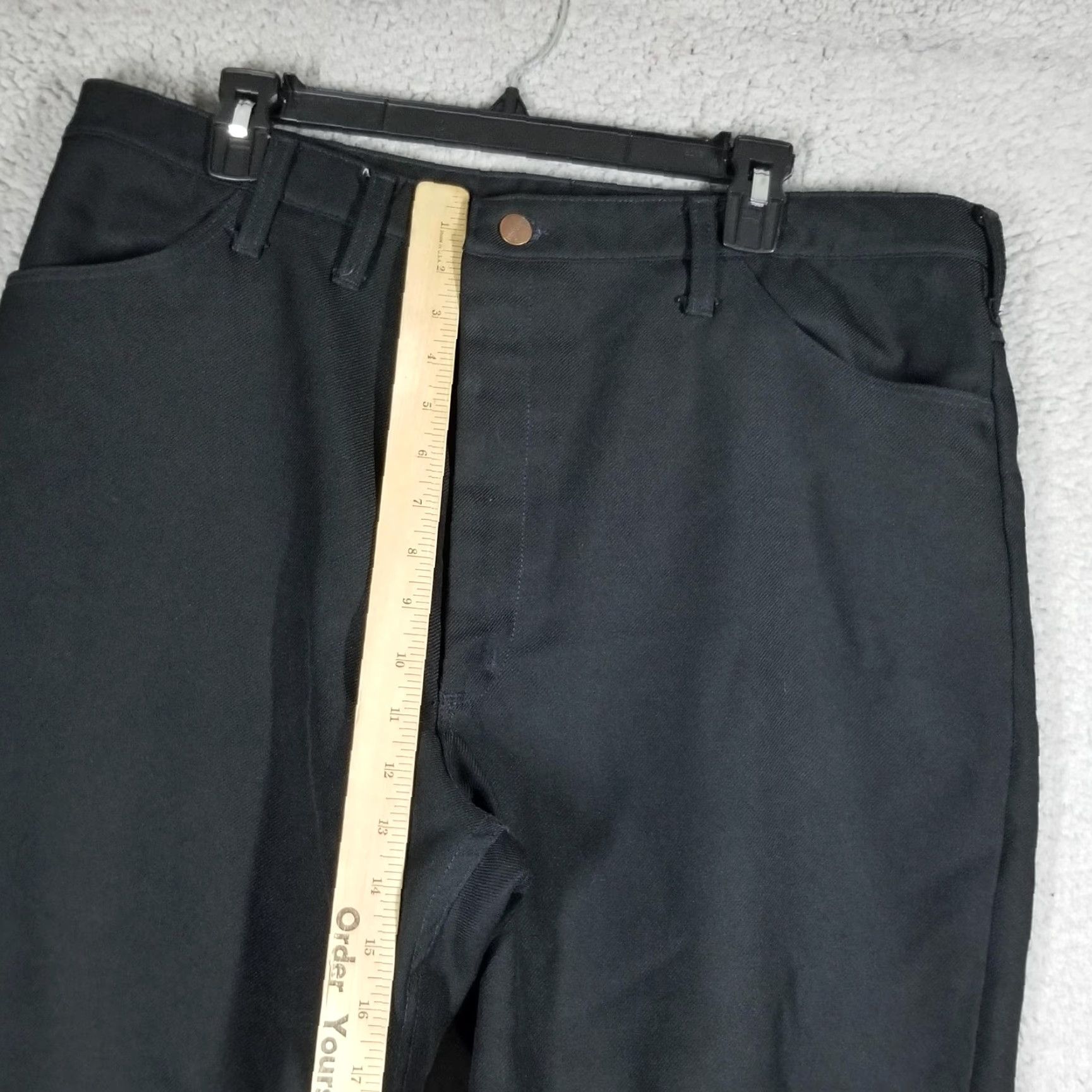 Wrangler VINTAGE Wrangler Jeans Mens 40x32 Black Western Dress Bootcut Workwear Jeans Mens 40x32 Black Bootcut Wrangler Script Logo Back Pocket Tags Shirt? Size US 40 / EU 56 - 4 Thumbnail