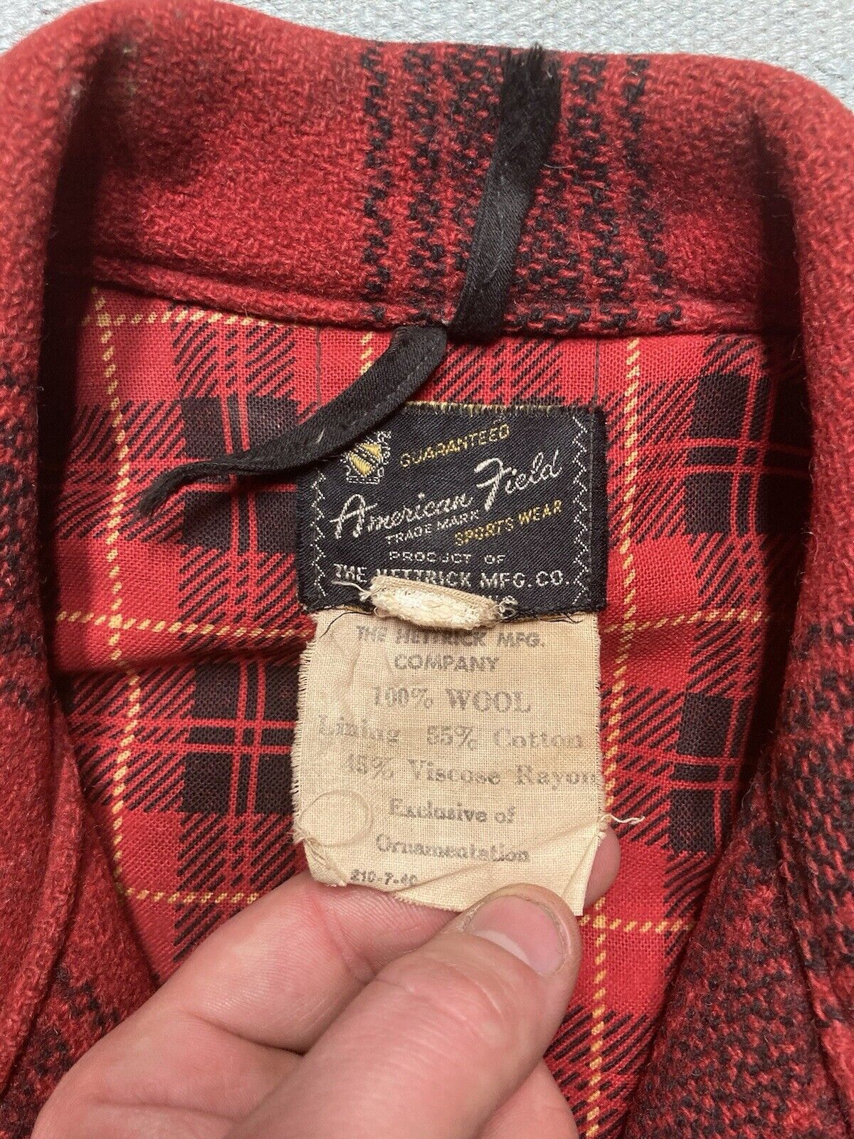 Vintage VTG 40s wool mackinaw jacket buffalo American field lined L Size US L / EU 52-54 / 3 - 4 Thumbnail