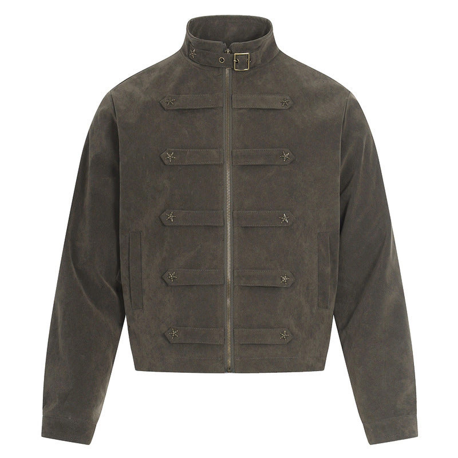 Japanese Brand Suede Military Style Jacket, Zip Front Size US L / EU 52-54 / 3 - 9 Thumbnail