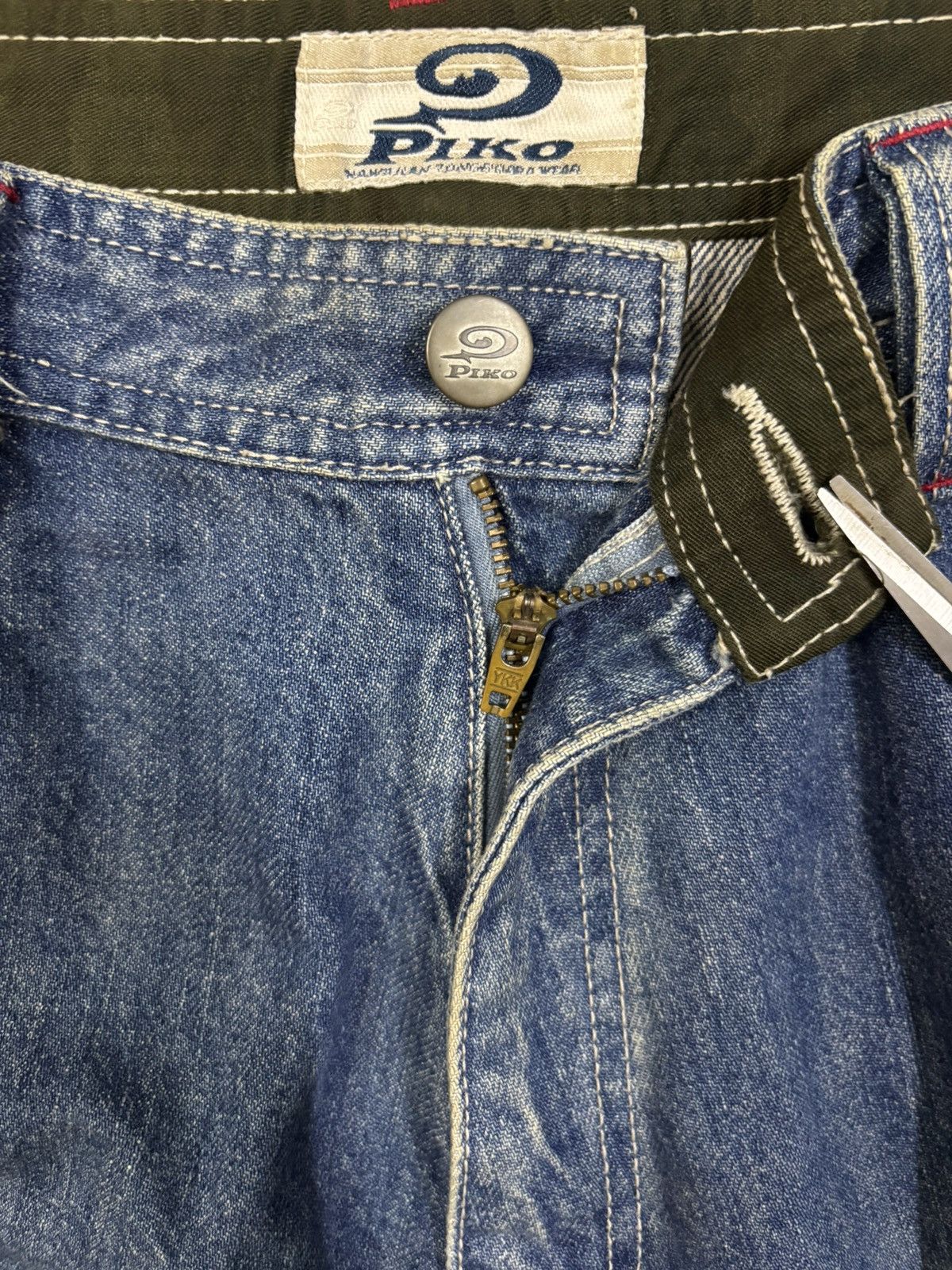 JNCO Vintage Y2K Japanese Brand Piko Baggy Cargo Jeans Size US 29 - 17 Thumbnail