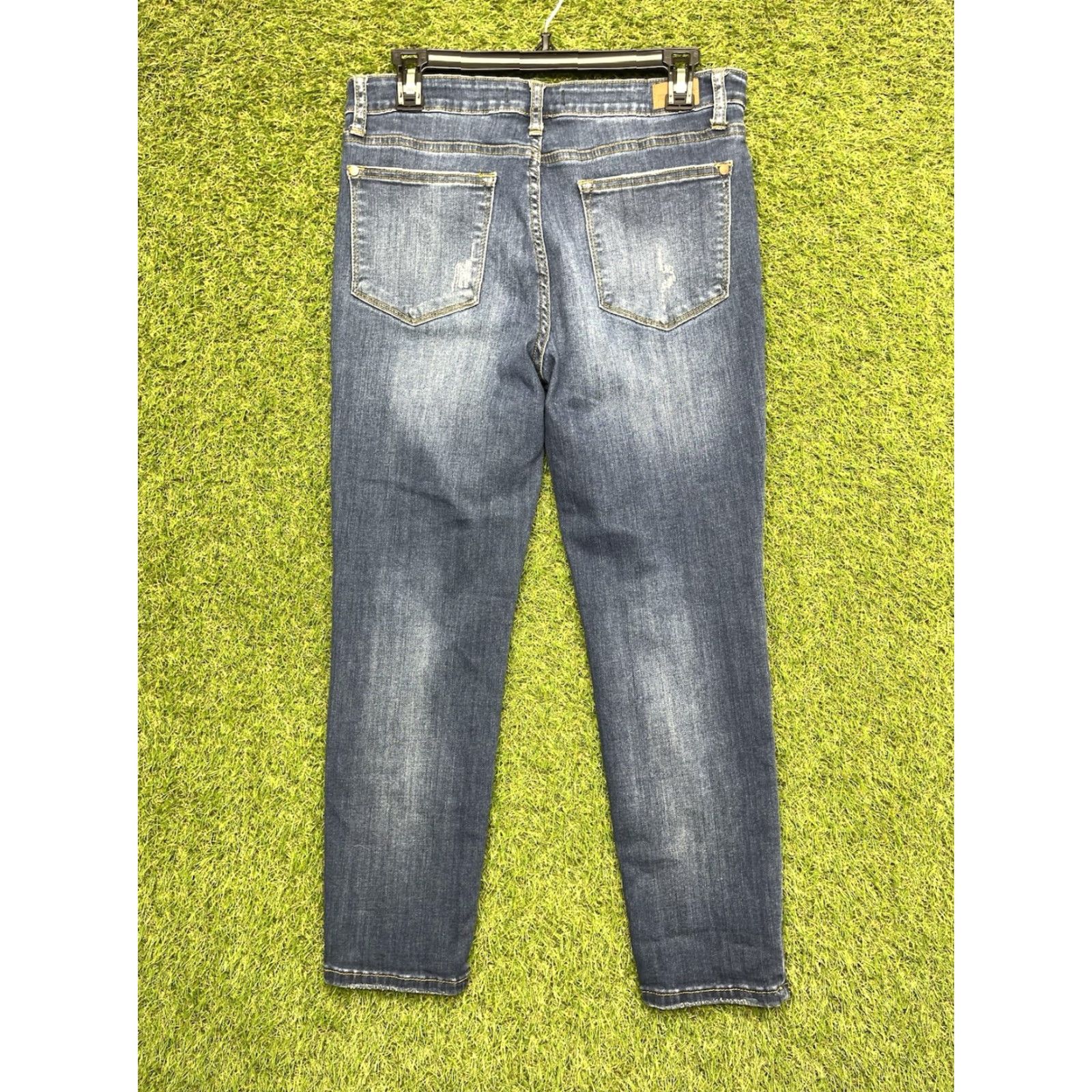 Denime Judy Blue Jeans Womens 30 Relaxed Fit Dark Wash Blue Denim Casual JB82102DK Jeans Size 30" / US 8 / IT 44 - 2 Thumbnail