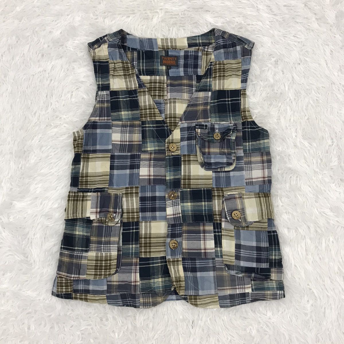 Japanese Brand Twenty works patchwork vest Size US M / EU 48-50 / 2 - 1 Thumbnail