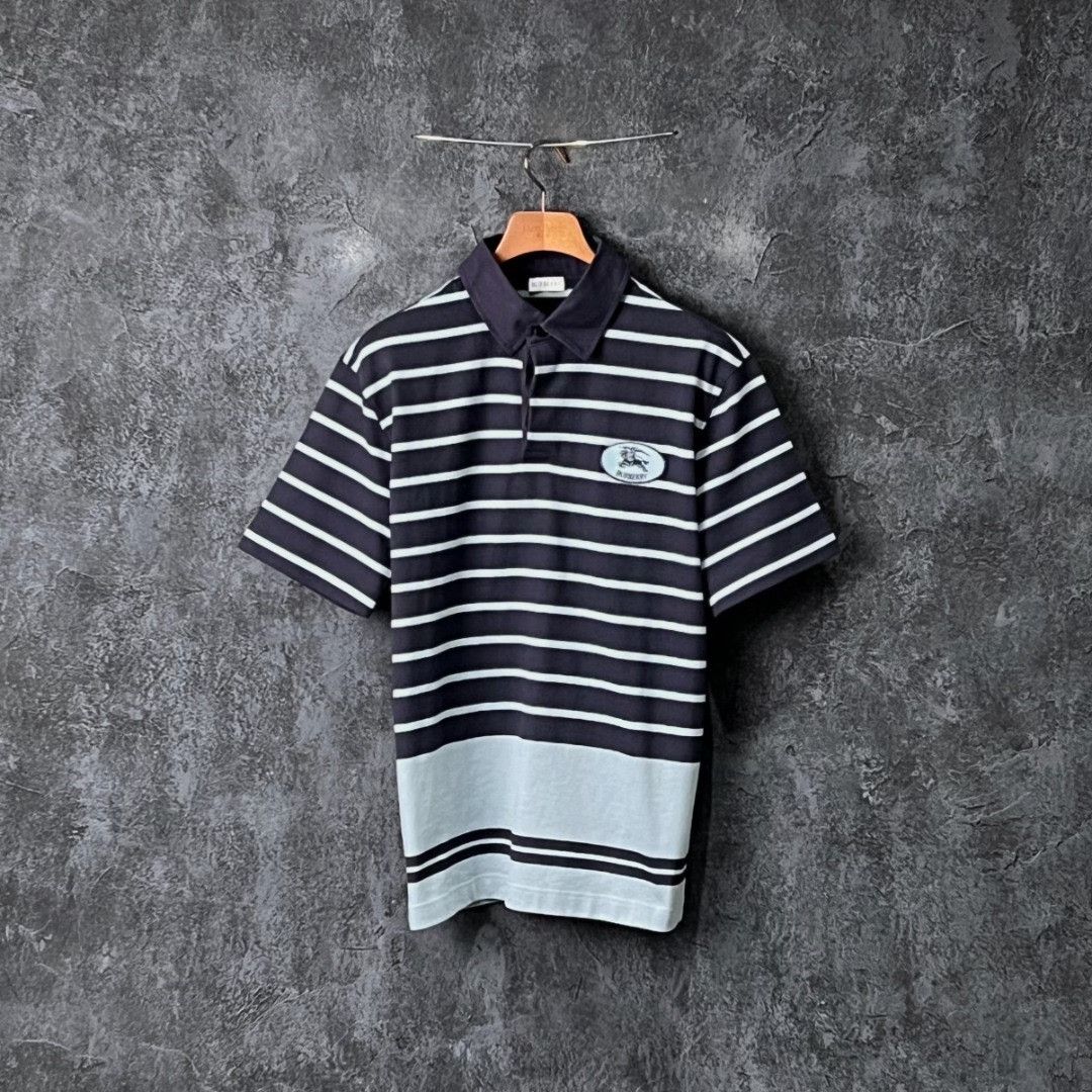 Burberry Burberry Cotton Striped Multi Polo m Men Size US M / EU 48-50 / 2 - 1 Thumbnail