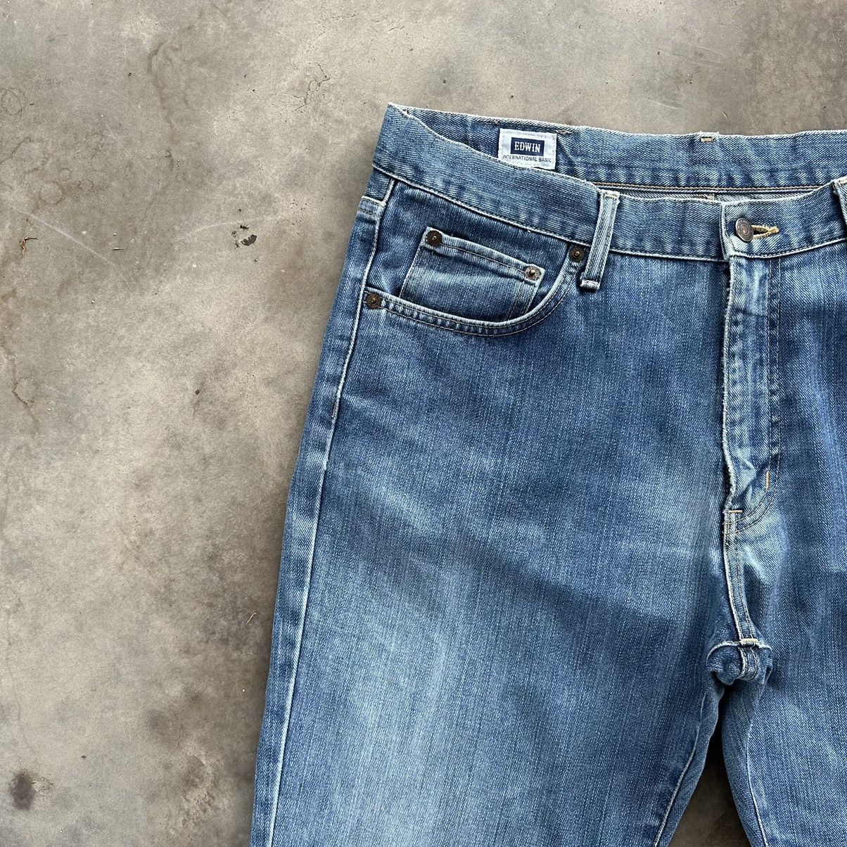 Japanese Brand Vintage Edwin Faded Denim Jean Pant W36 Size US 36 / EU 52 - 4 Thumbnail