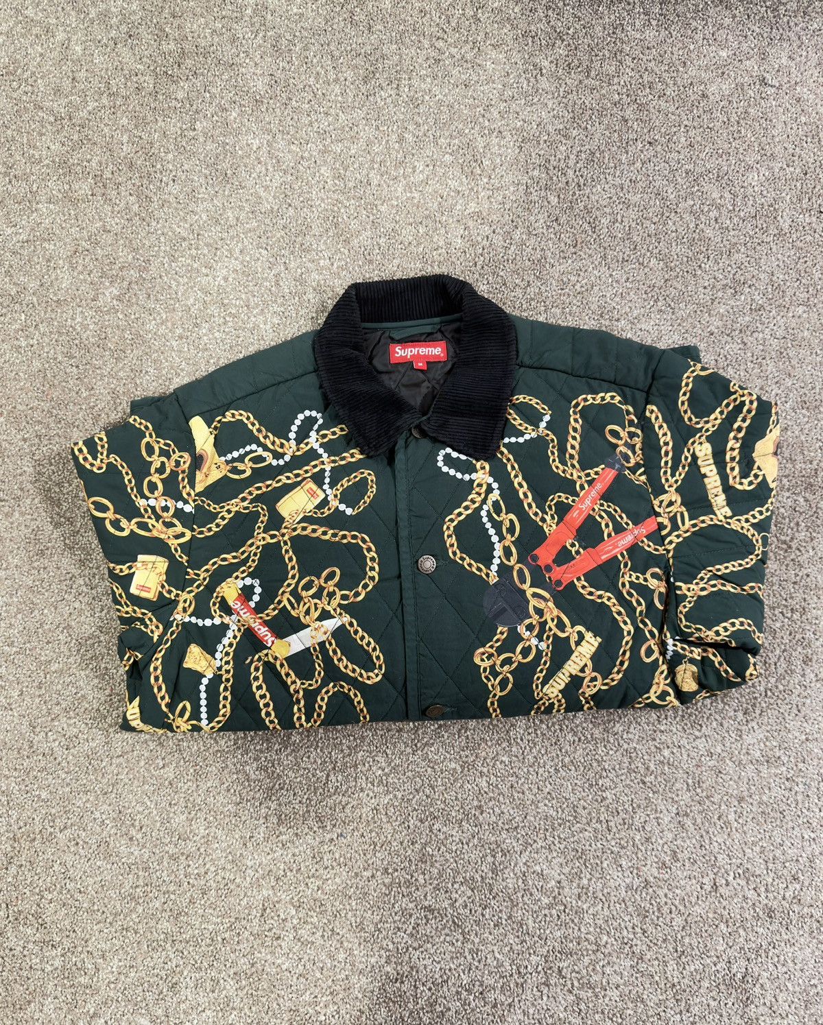 Supreme Supreme Chains Quilted Jacket Size US M / EU 48-50 / 2 - 9 Thumbnail