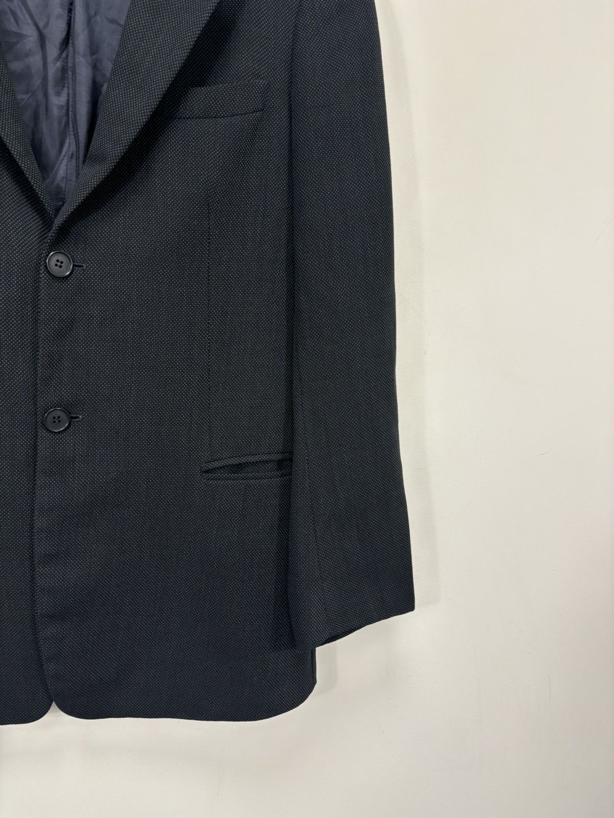 Emporio Armani Emporio Armani Men’s Birdseye Weave Gray Wool Blazer Jacket Size 40R - 6 Thumbnail