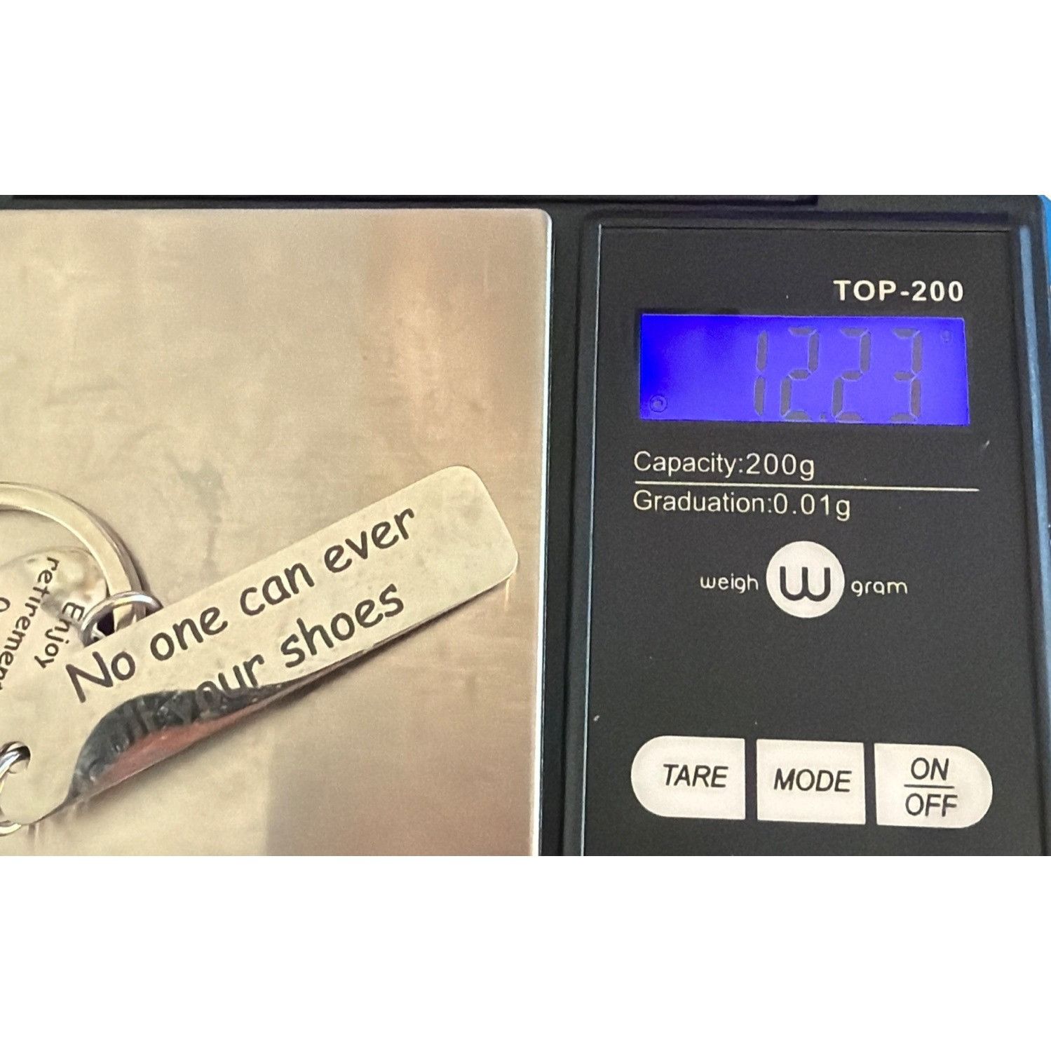 Other Silver Tone Retirement Keychain Heart Engraved Bar No One Ev Size ONE SIZE - 5 Thumbnail
