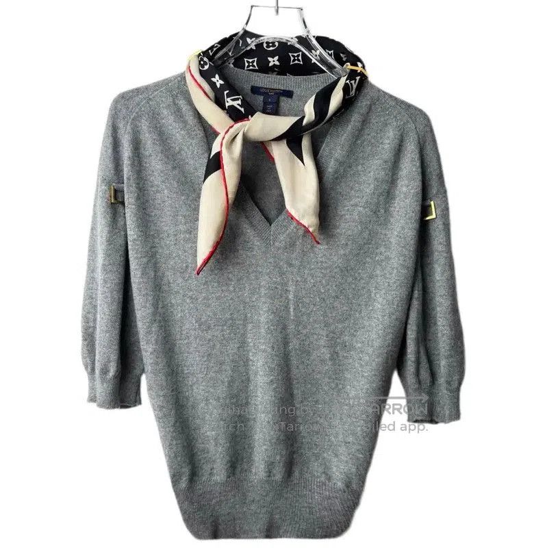 Louis Vuitton Louis Vuitton Grey Cotton Blend Women's Sweater . Size S / US 4 / IT 40 - 1 Thumbnail