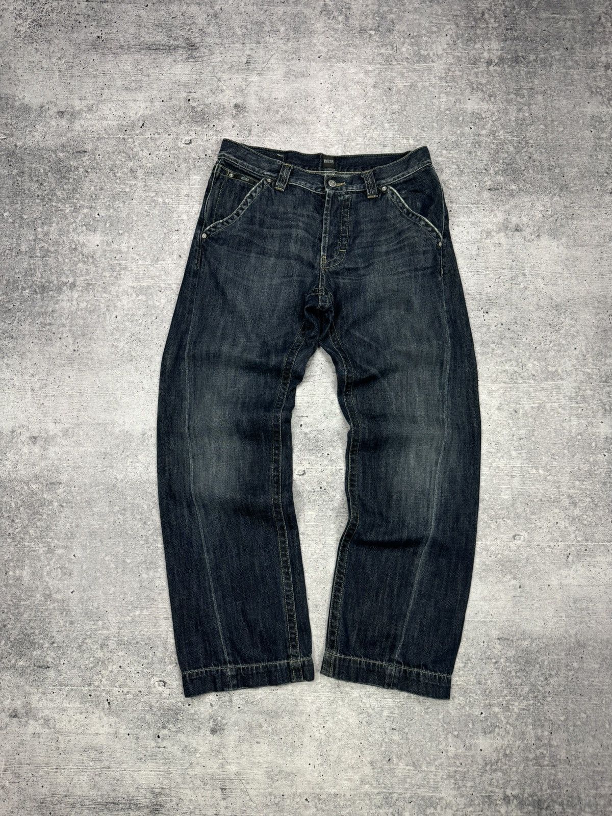 Hugo Boss × Vintage Vintage Y2K Style Hugo Boss Button Pockets Archive Jeans Size US 33 - 1 Thumbnail