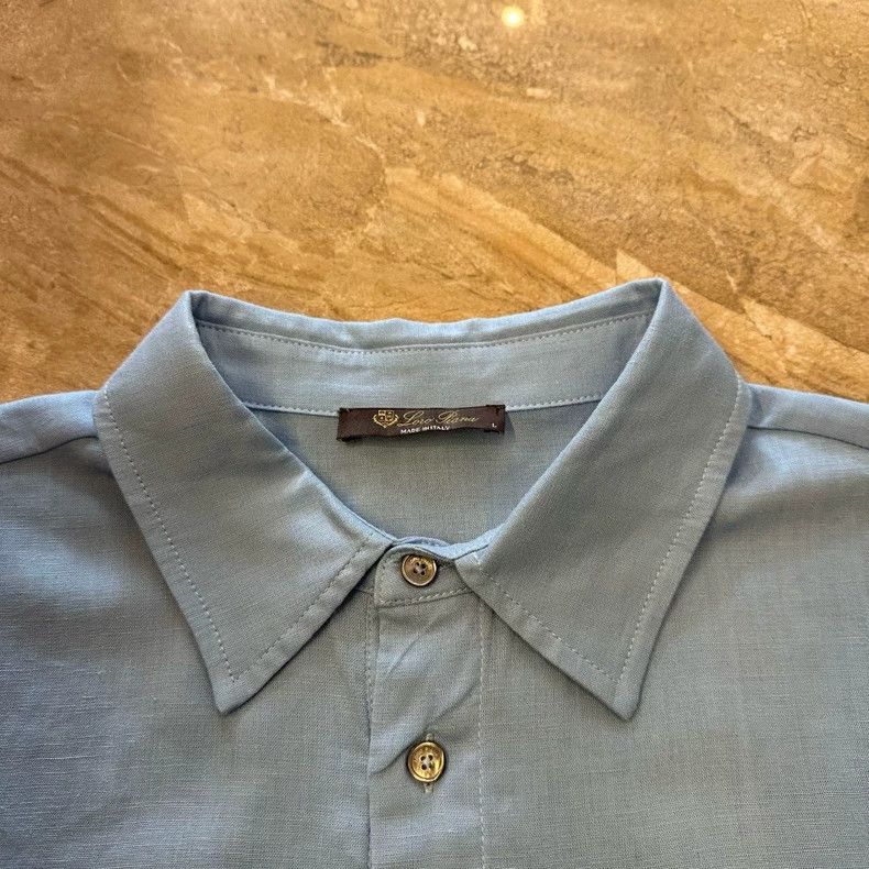 Loro Piana LORO PIANA Men's linen short sleeves Size US M / EU 48-50 / 2 - 3 Thumbnail