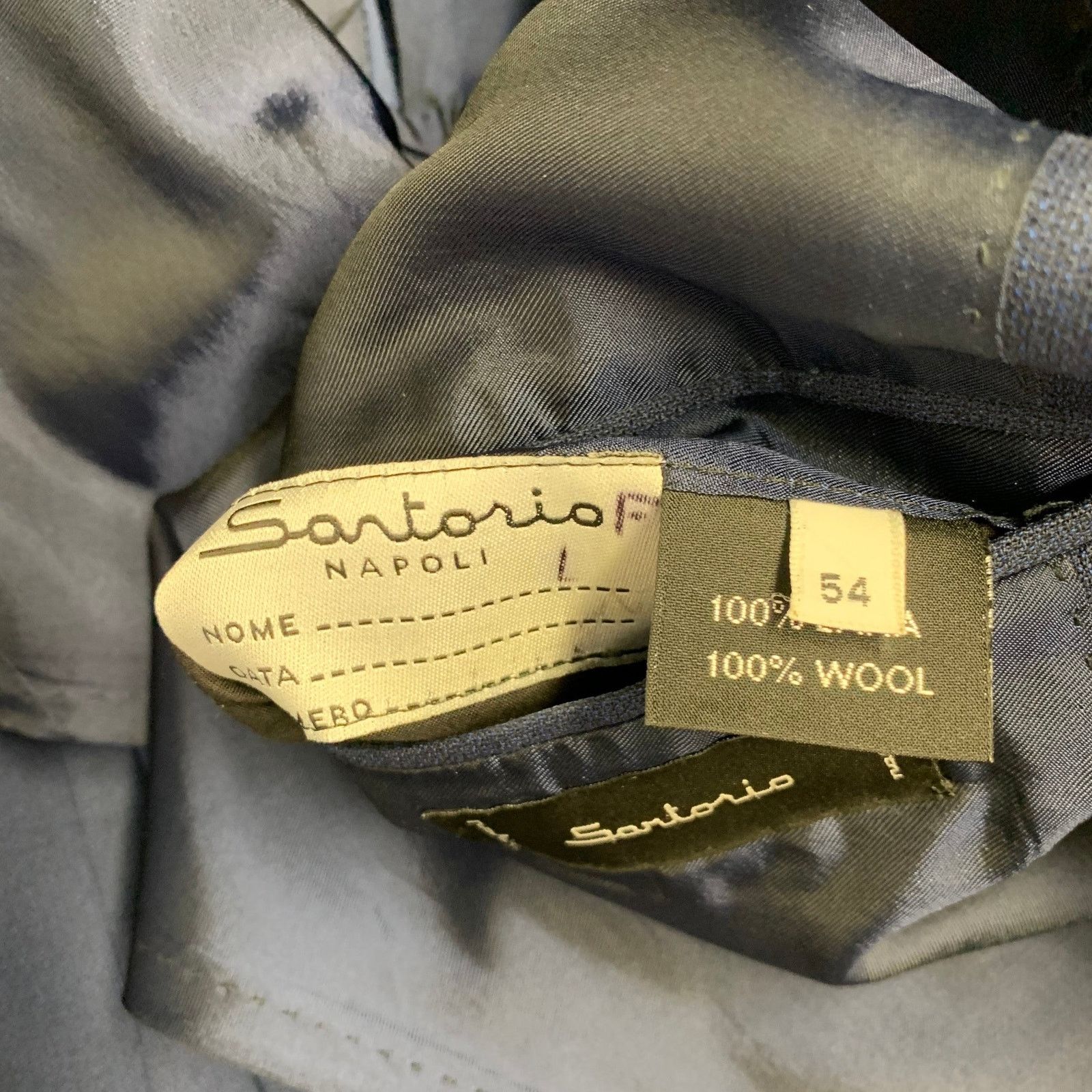 SARTORIO SARTORIO Size 44 Regular Navy Wool Notch Lapel Sport Coat Size 44R - 8 Thumbnail