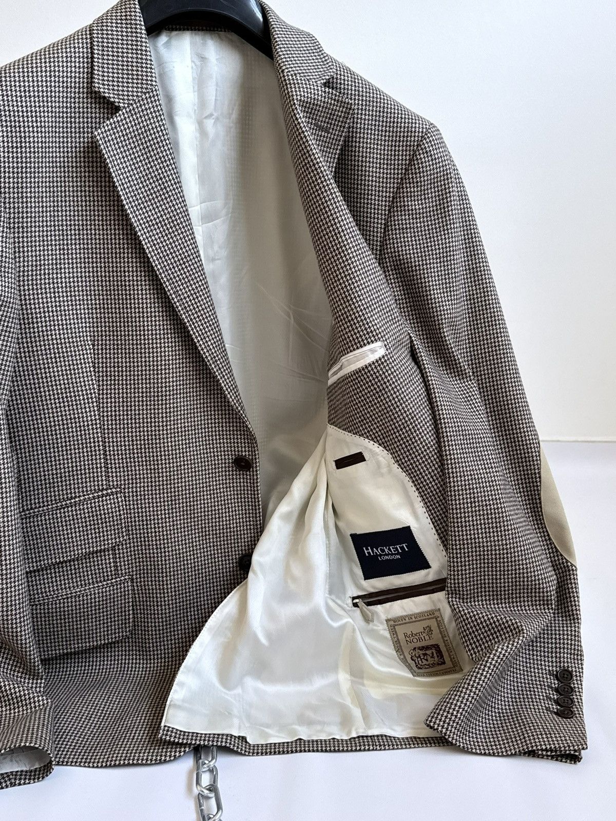 Hackett Hackett London Wool-Cotton Elbow Patch Blazer Jacket Size 40R - 7 Thumbnail