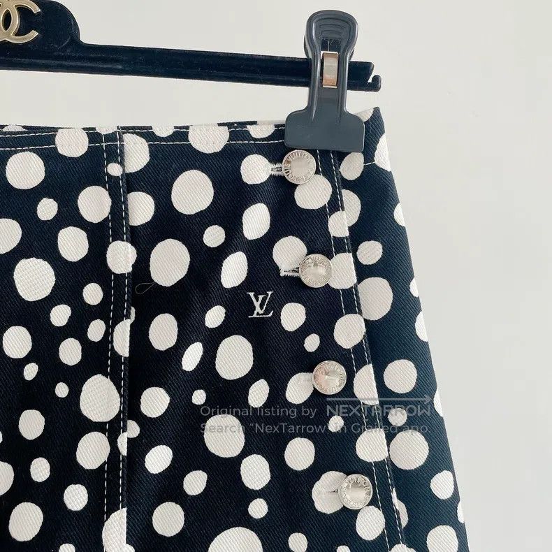 Louis Vuitton Louis Vuitton Yayoi Kusama signature polka-dot denim skirt Size 37" - 3 Thumbnail