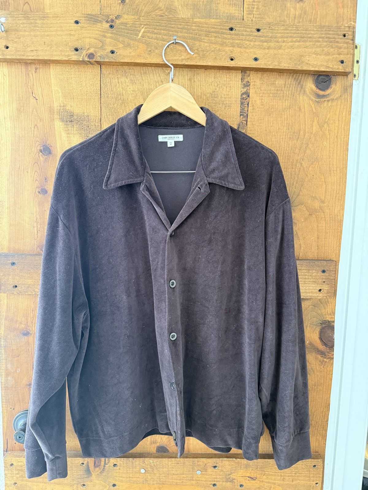 Lady White Co. Lady White Co. Velour Cardigan Button-up - sz 42 Size US L / EU 52-54 / 3 - 6 Thumbnail