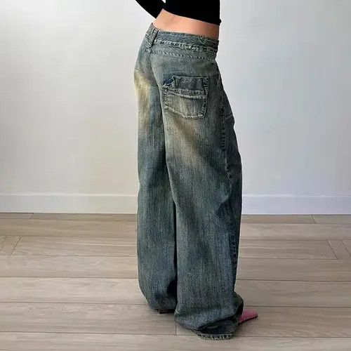 Jean Streetwear Retro Vintage Distressed Patchwork Y2k Jeans Size 28" / US 6 / IT 42 - 2 Thumbnail