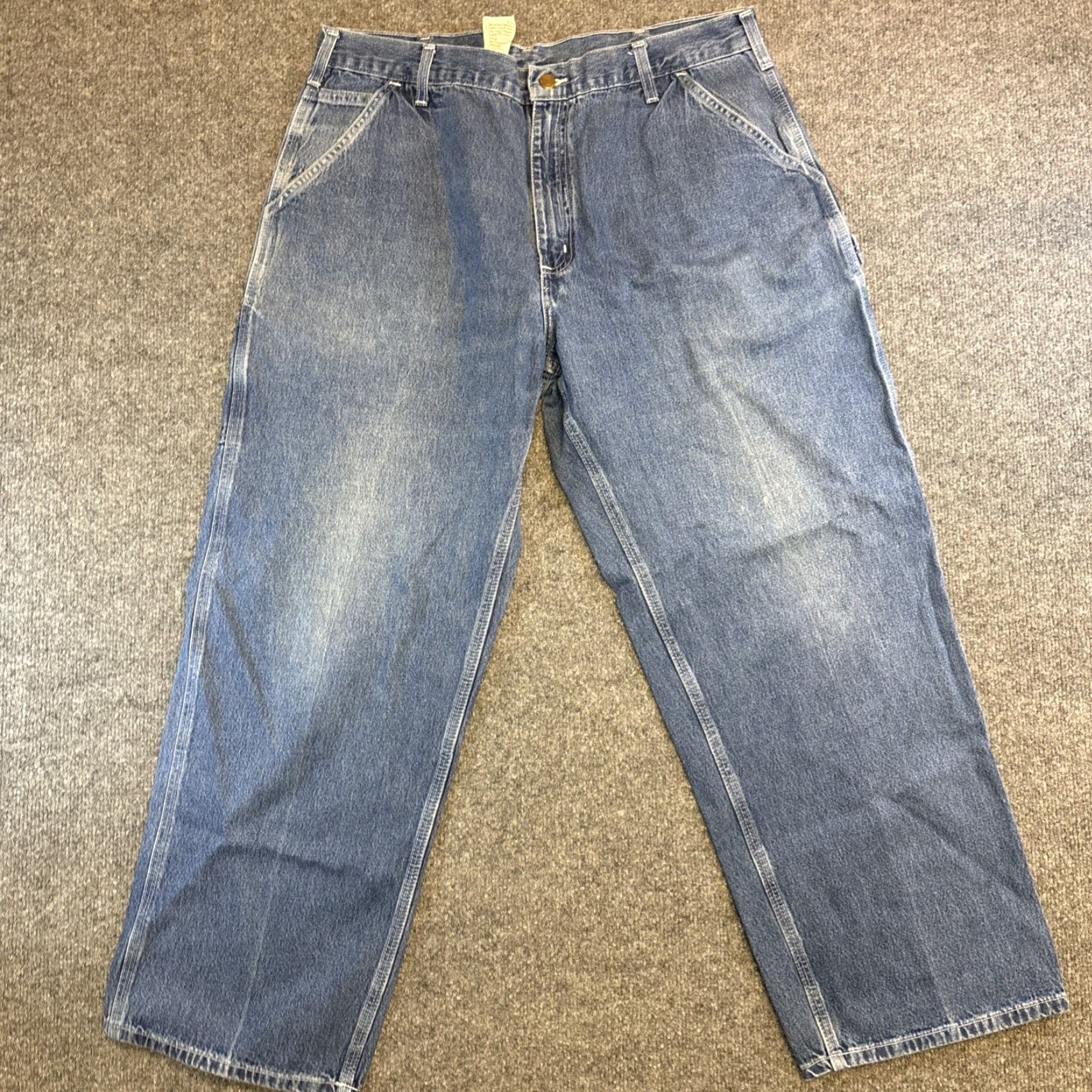 Carhartt VINTAGE Carhartt B13 DST Dungaree Fit Denim Blue Jeans Carpenter Pant USA Mens 38x30 Size US 38 / EU 54 - 3 Thumbnail
