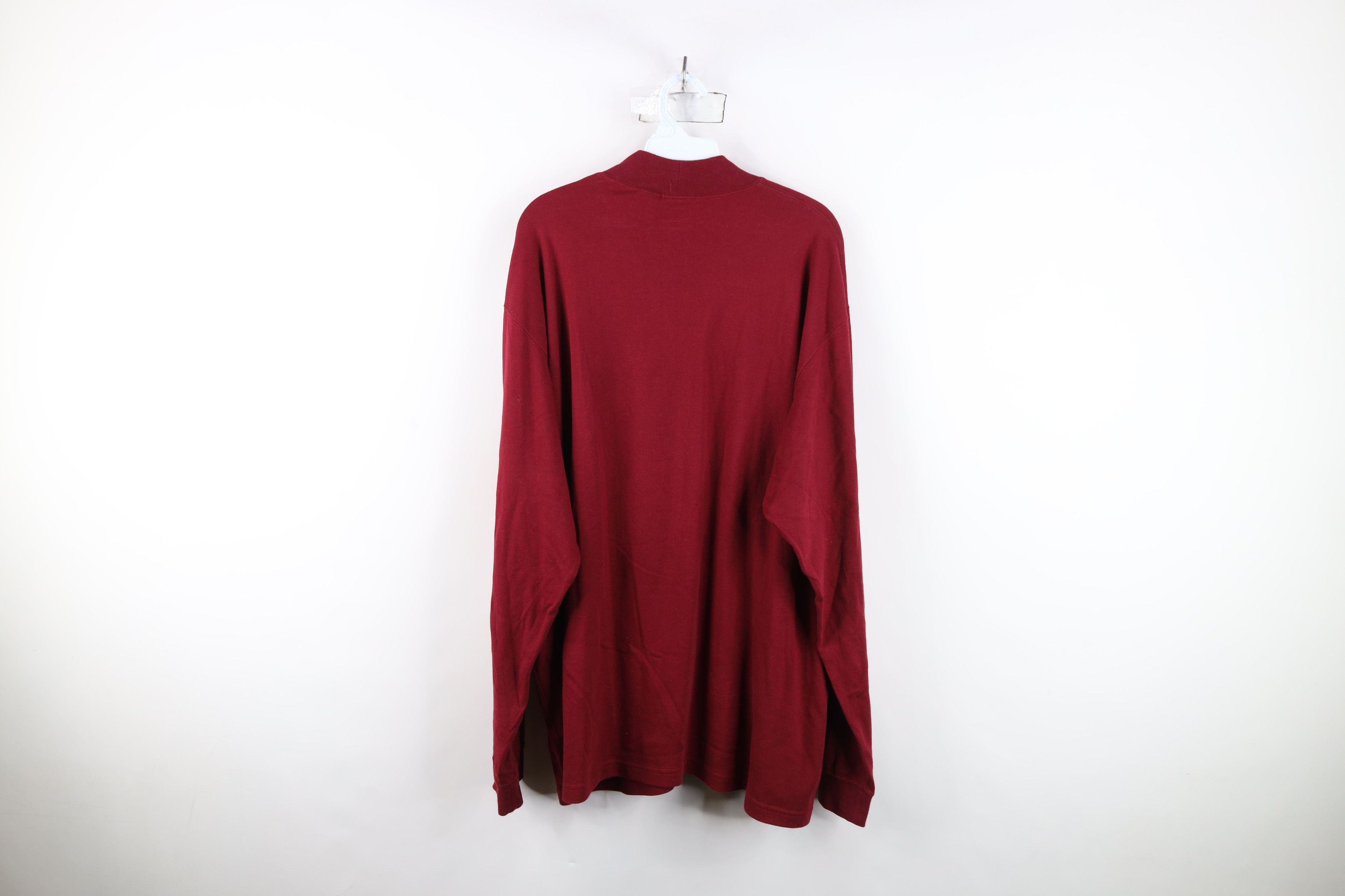 Eddie Bauer Vintage 90s Eddie Bauer Mock Neck Long Sleeve T-Shirt Red Size US XL / EU 56 / 4 - 10 Thumbnail