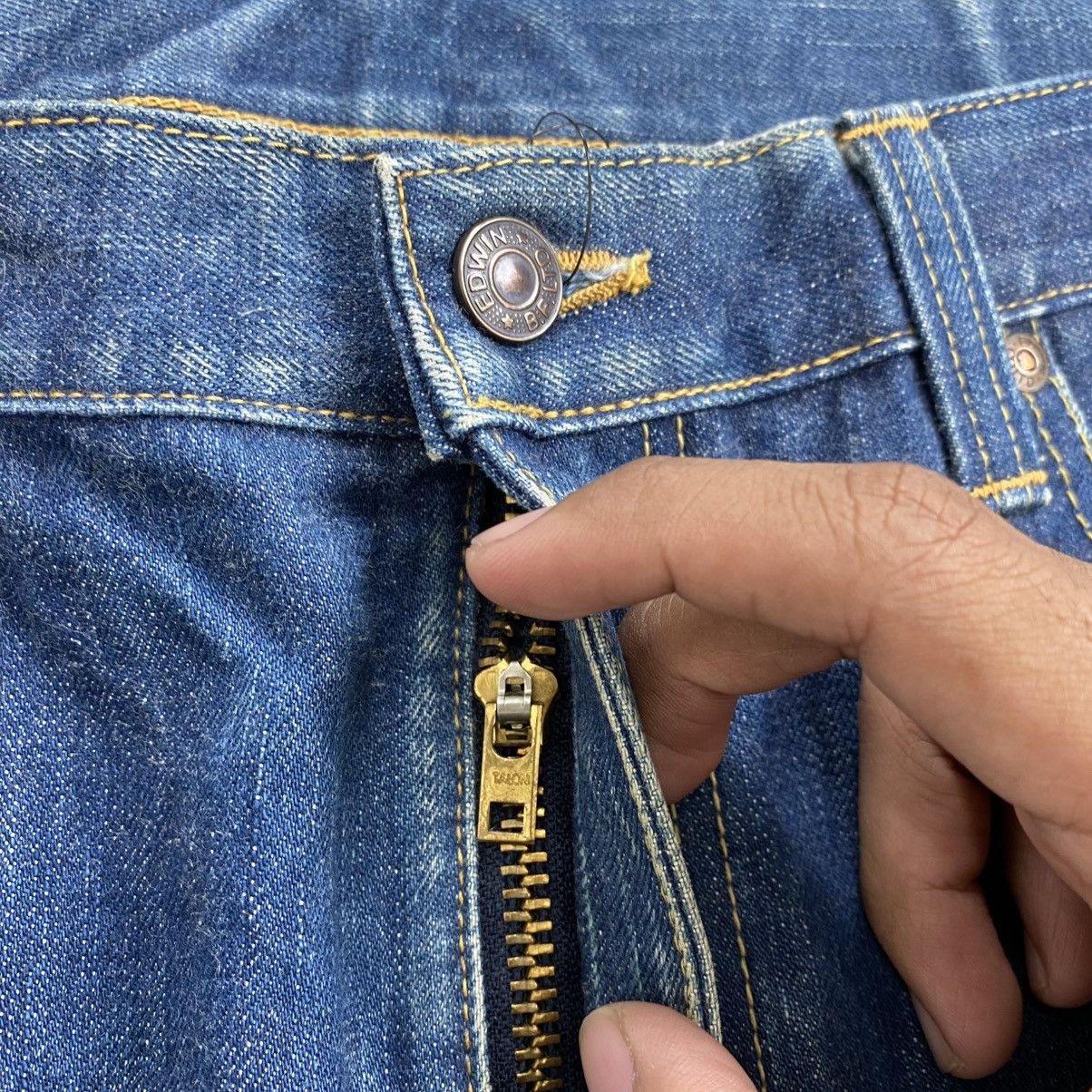 Edwin 1990s Vintage Edwin 359 B.F. ST Half Selvedge Denim Jeans Size US 34 / EU 50 - 5 Thumbnail
