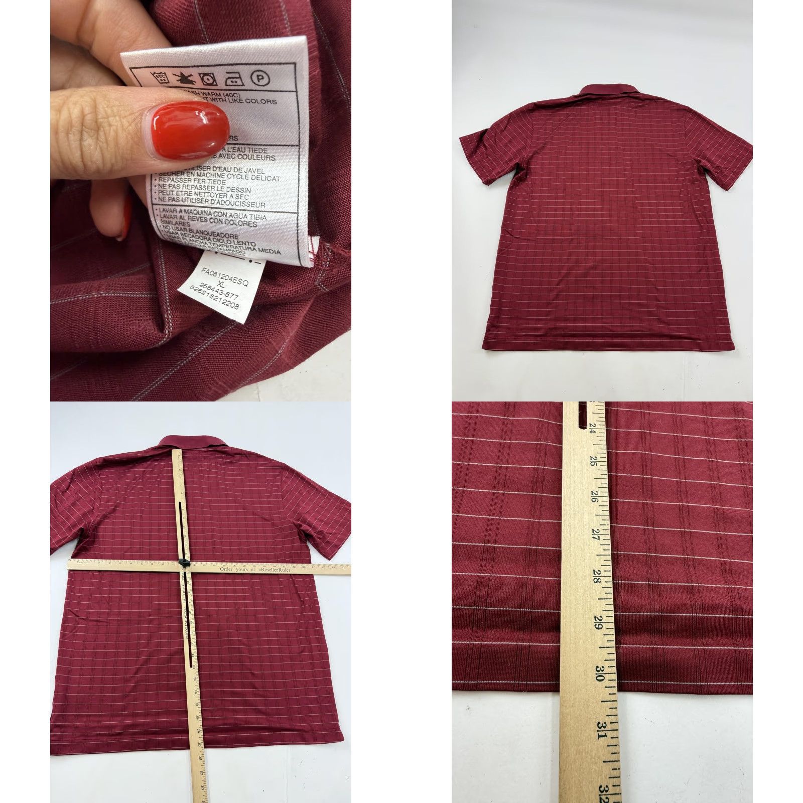 Nike Nike Tiger Woods Polo Shirt Mens XL Red Stripe NikeFIT DRY Golf Size US XL / EU 56 / 4 - 8 Thumbnail