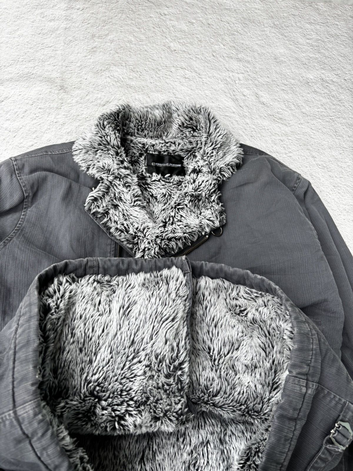 Japanese Brand if six was nine fur denim jacket centra clease vkei style Size US L / EU 52-54 / 3 - 5 Thumbnail