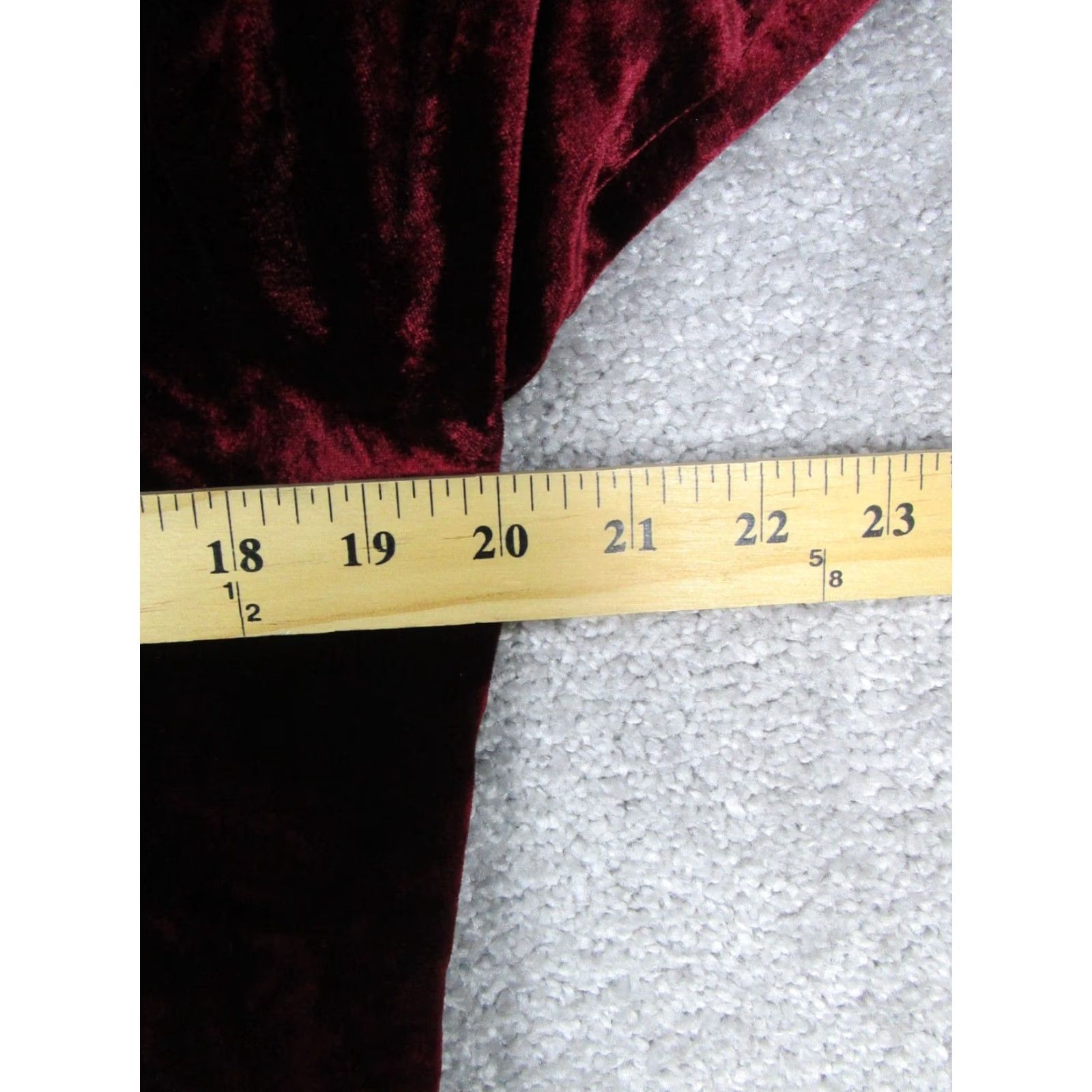 Vintage Ines De La Fressange Womens Sweater L Red Velvet Pullover Solid Size L / US 10 / IT 46 - 6 Thumbnail