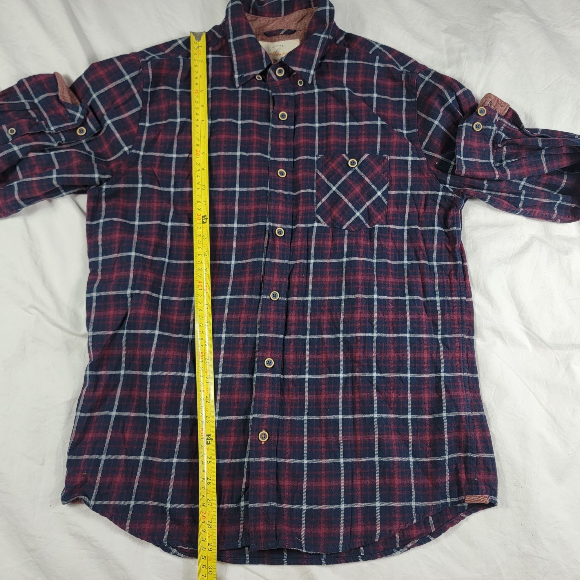 Weatherproof Weatherproof Mens Large Plaid Flannel Shirt Blue Red Long Sl Size US L / EU 52-54 / 3 - 7 Thumbnail