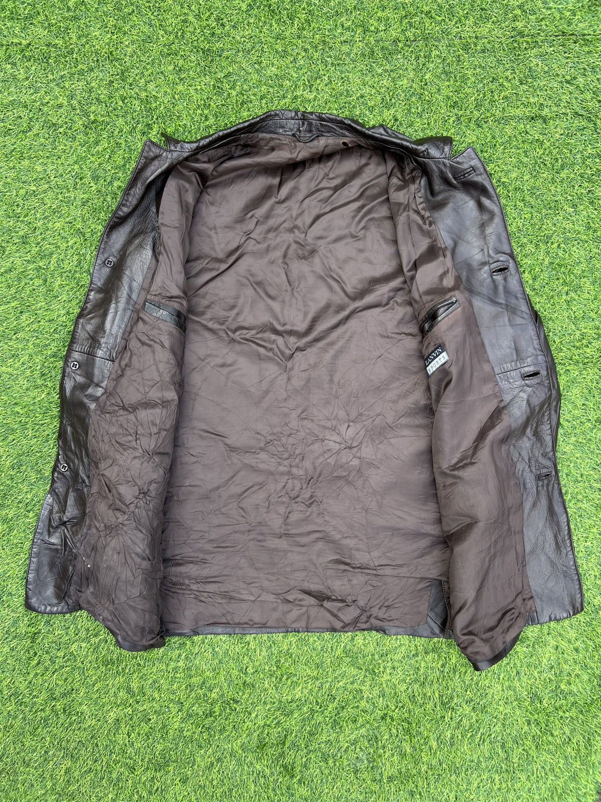 Lanvin Vintage Lanvin Sports Italian Leather Car Coat - Large Size US L / EU 52-54 / 3 - 4 Thumbnail