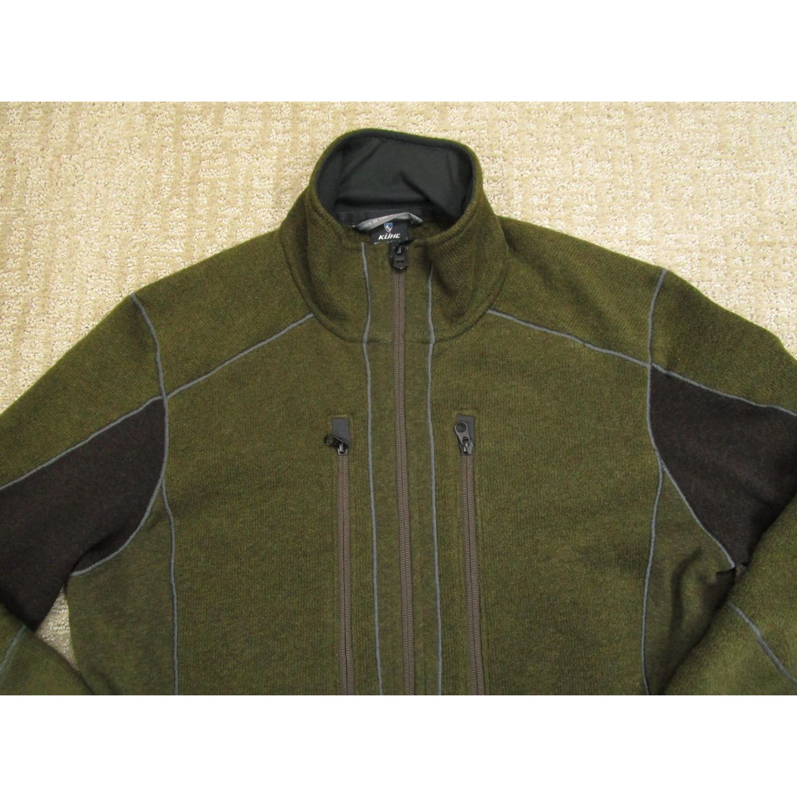 Vintage Kuhl Jacket Men Medium Green Full Zip Fleece Hiking Guide Trail Outdoor Pockets Size US M / EU 48-50 / 2 - 2 Thumbnail