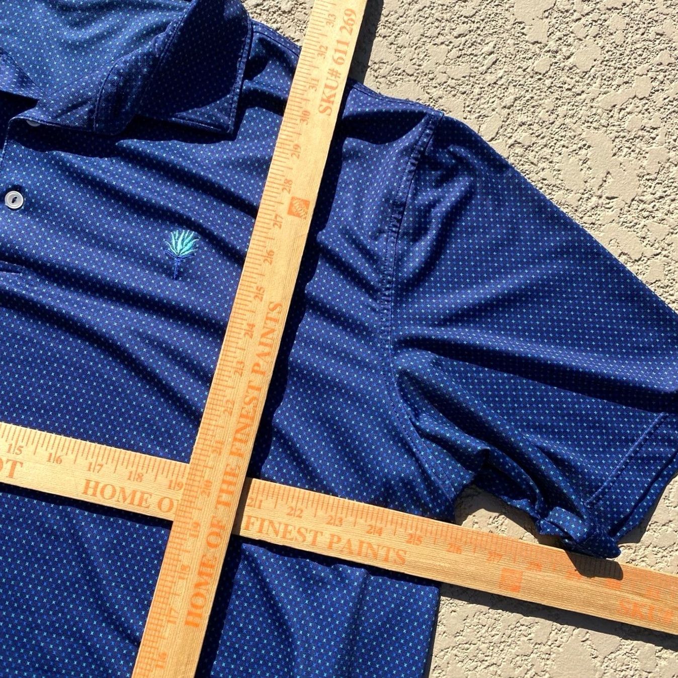 Peter Millar Peter Millar Summer Comfort Polo Shirt Stretch Blue Tiny X Print Men's XL Size US XL / EU 56 / 4 - 6 Thumbnail