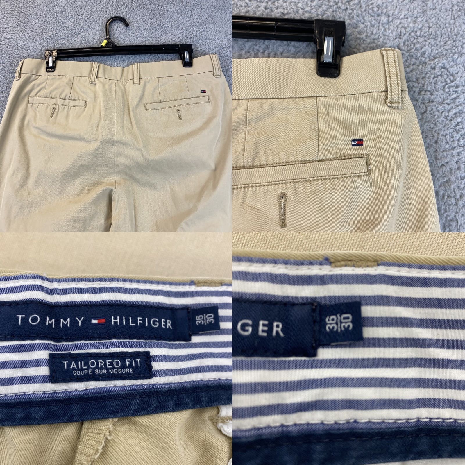 Tommy Hilfiger Tommy Hilfiger Pants Mens Tan Chino Straight Leg Mid Rise 36/30 Regular Belt Loops 30in Inseam Size US 36 / EU 52 - 8 Thumbnail