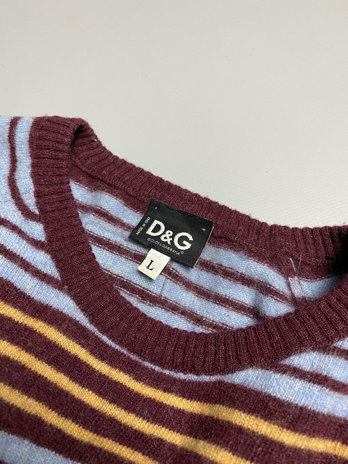 Dolce & Gabbana Dolce Gabbana Vintage stripped wool sweater size L Size L / US 10 / IT 46 - 3 Thumbnail