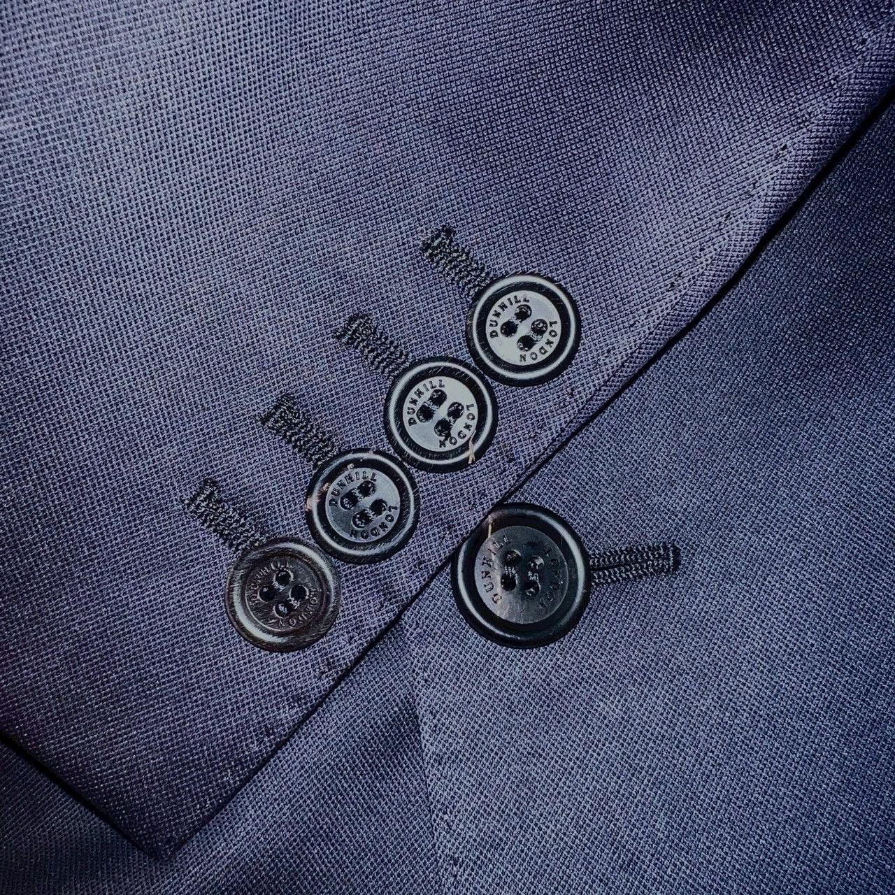 Alfred Dunhill $2500 DUNHIL Silk Cotton Half-double Jacket Dark blue 46 Size US M / EU 48-50 / 2 - 7 Thumbnail