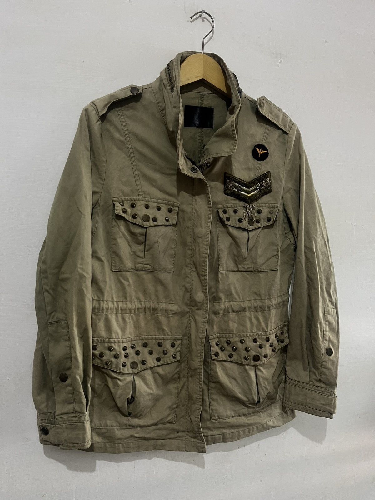 Japanese Brand Vtg Jessi New York Army Fatigue Field Jacket Studded Size US M / EU 48-50 / 2 - 2 Thumbnail