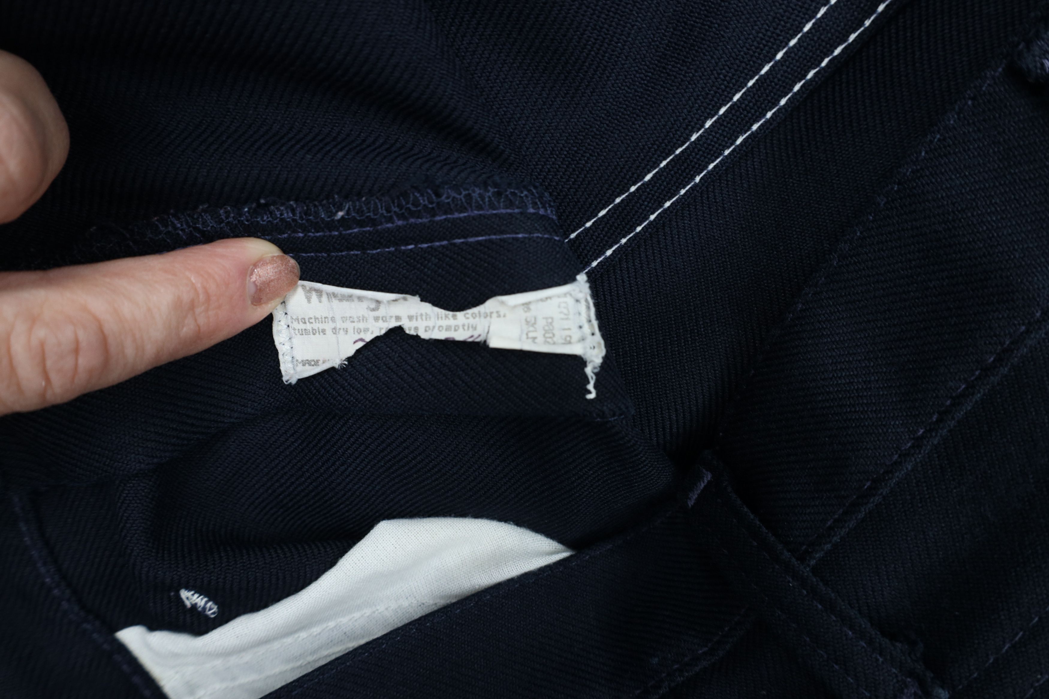 Vintage × Wrangler Vintage 70s Wrangler Flared Wide Leg Chino Pants Blue USA Size US 36 / EU 52 - 8 Thumbnail