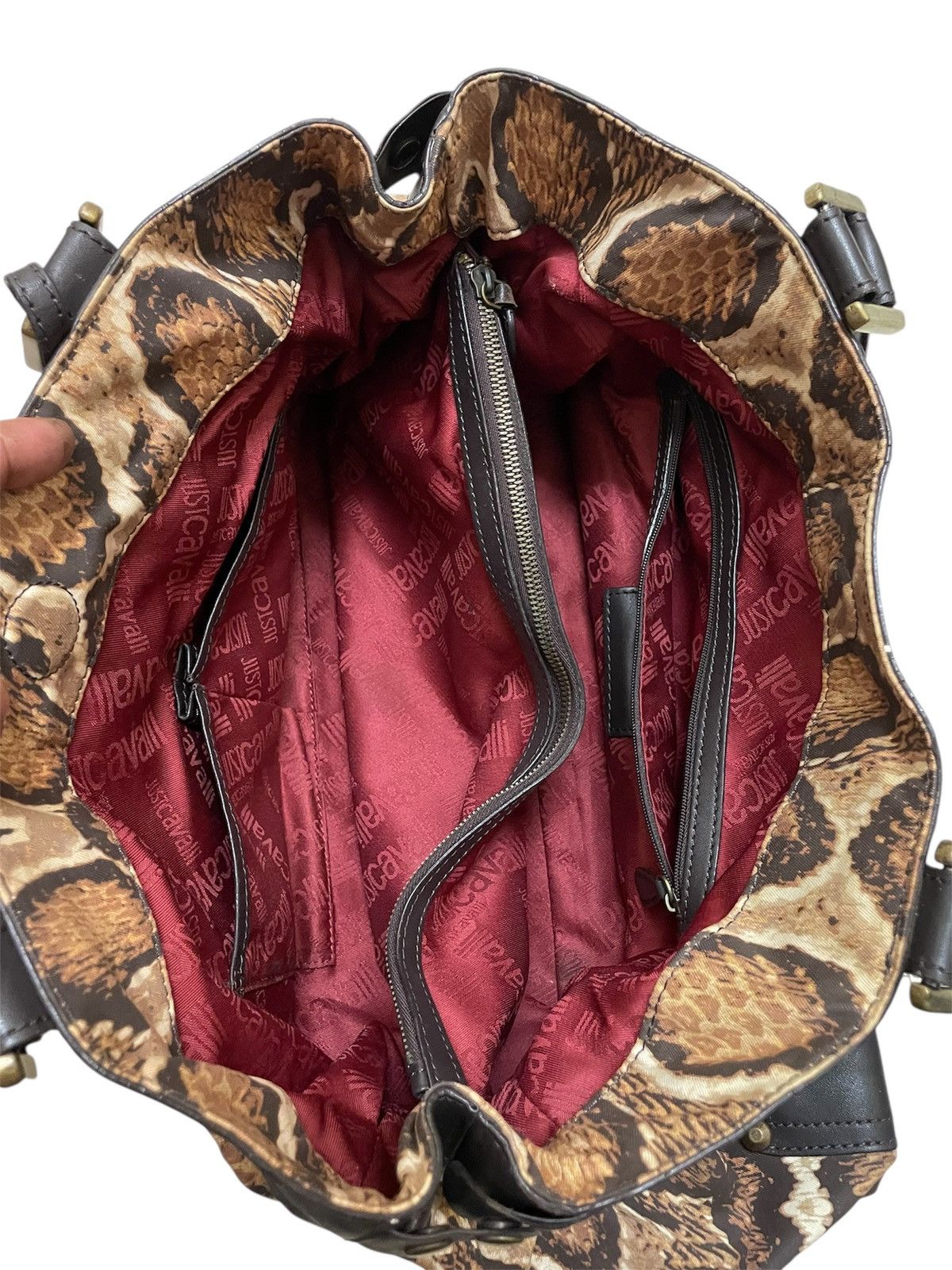 Just Cavalli Y2K Just Cavalli Python Print Handbag Size ONE SIZE - 4 Thumbnail