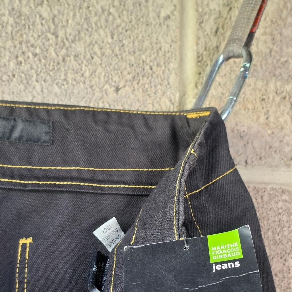 Marithe + Francois Girbaud Marithé + François Girbaud black and yellow denim jeans #den Size US 38 / EU 54 - 5 Thumbnail