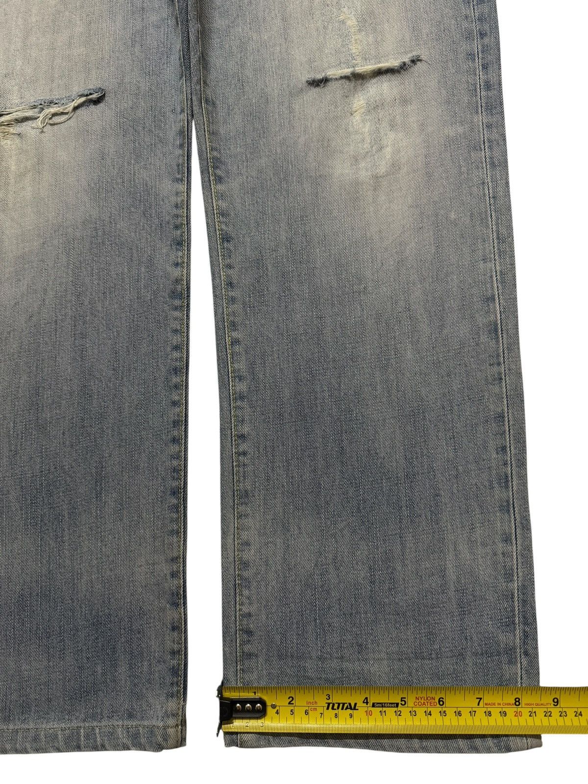 Uniqlo Vintage Y2K Japanese Uniqlo Blue Faded Distressed Wide Leg Size US 35 - 13 Thumbnail