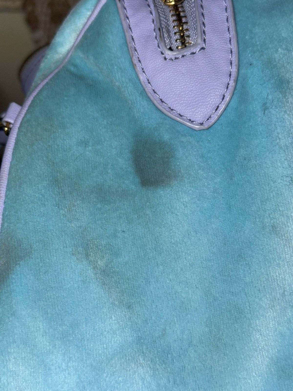 Juicy Couture Vintage Juicy Couture light blue & lilac velour satchel bag Size ONE SIZE - 11 Thumbnail