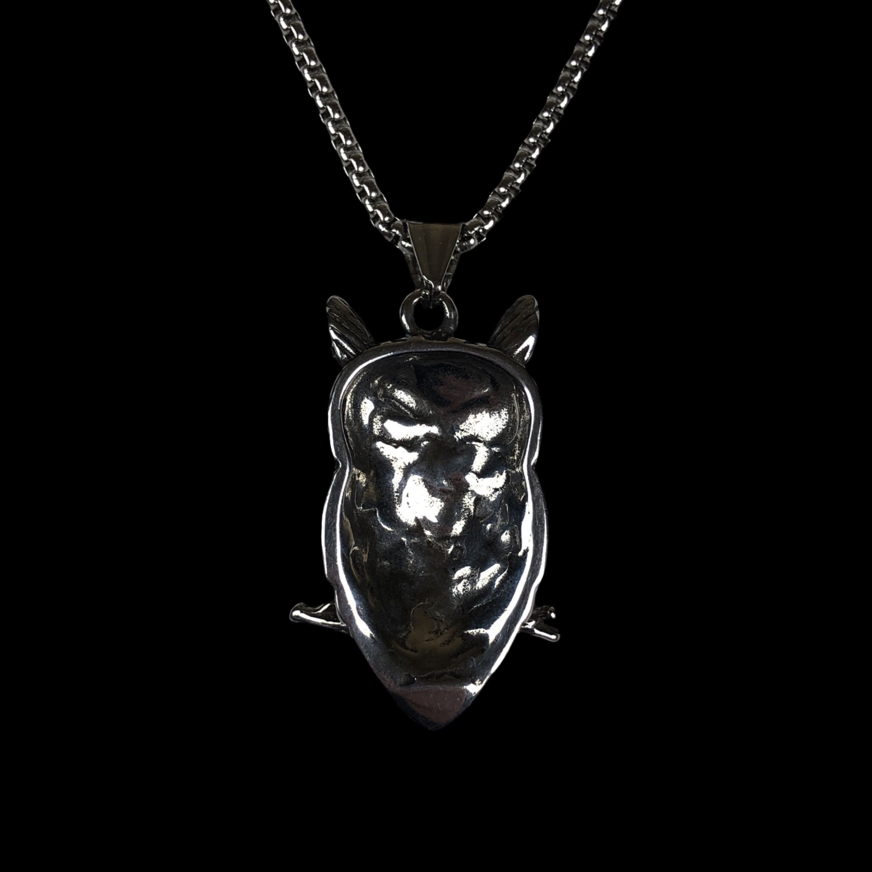 Jewelry Stainless Steel Owl Gothic Necklace Punk Emo Y2K Size ONE SIZE - 3 Thumbnail